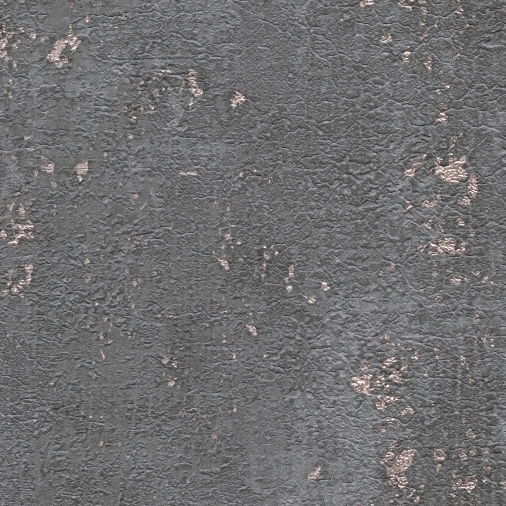             Grey brown wallpaper plaster look & metallic accent - brown
        