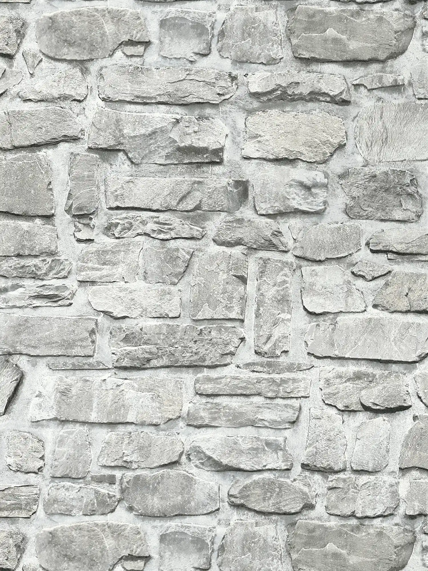 Steenvliesbehang met natuursteenmotief - grijs, beige
