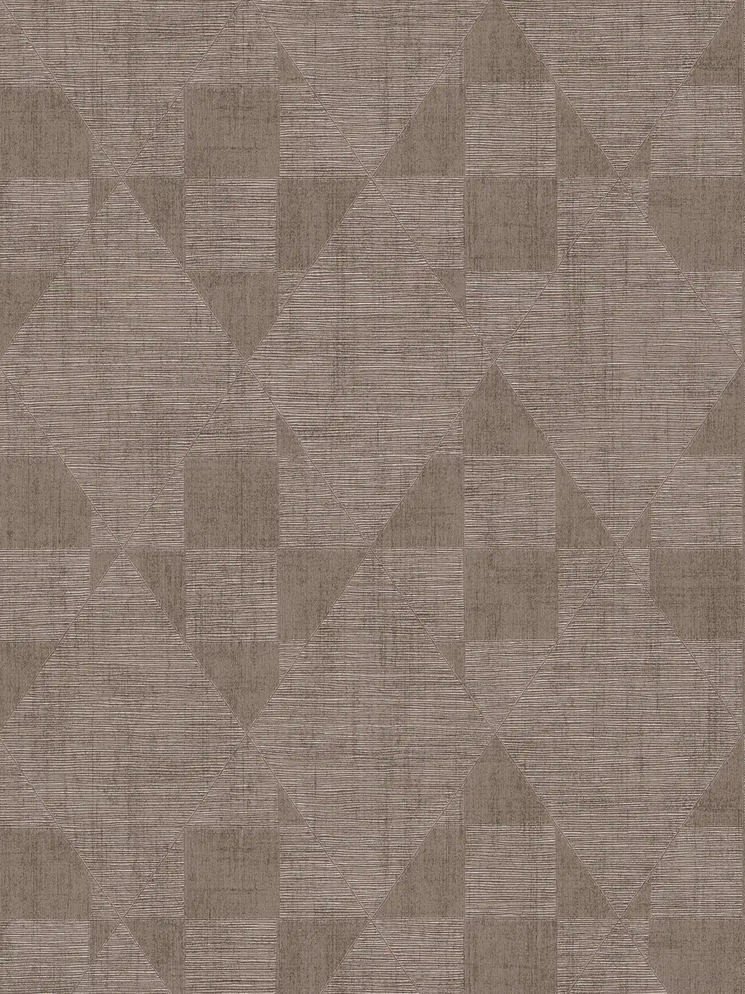 Melted wallpaper dark brown with retro pattern - brown
