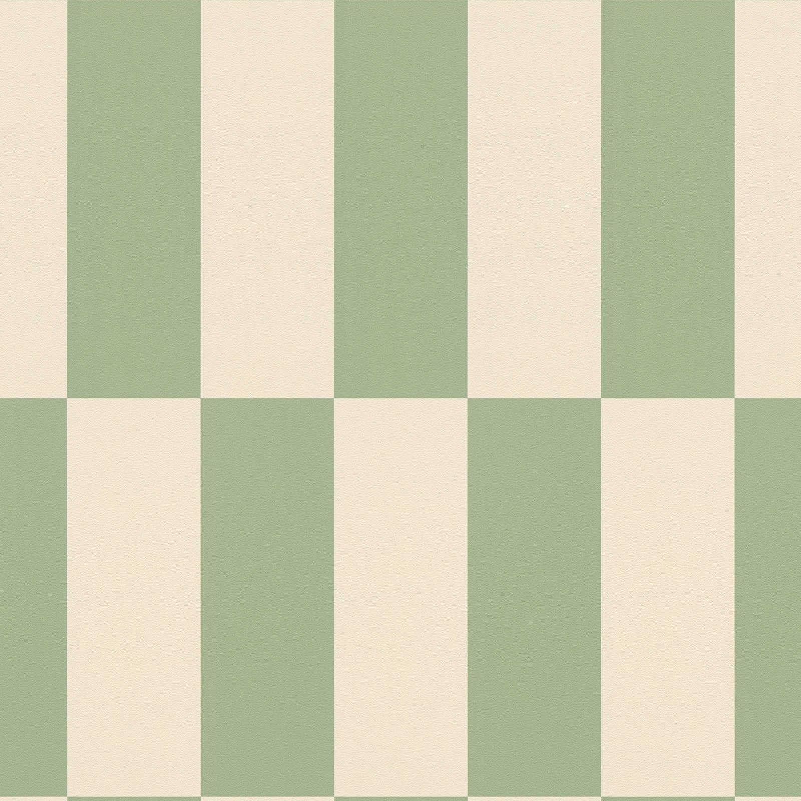            Non-woven wallpaper graphic squares two-tone - beige, green
        