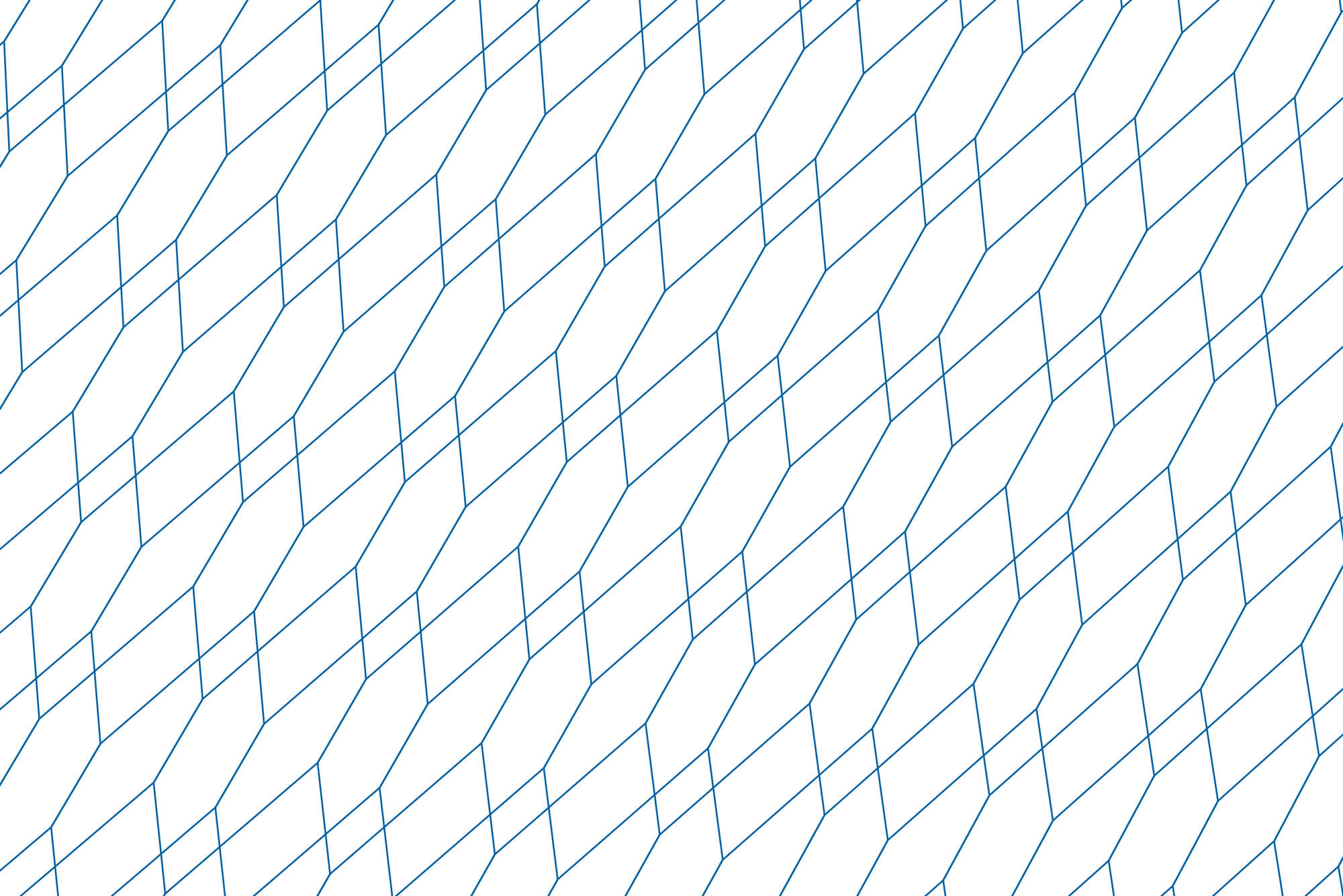             Carta da parati design a motivi esagonali blu su vello liscio opaco
        