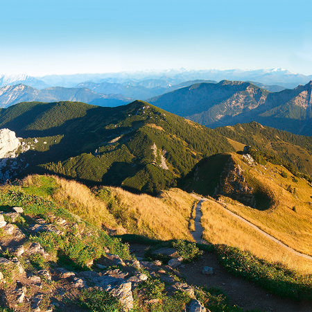 Muurschildering Landschap Panorama Bergketen
