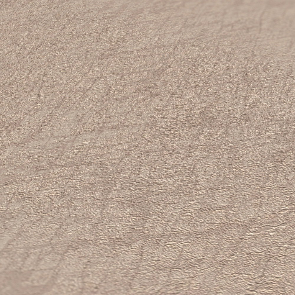             Textured non-woven wallpaper with a slight sheen - brown, beige
        