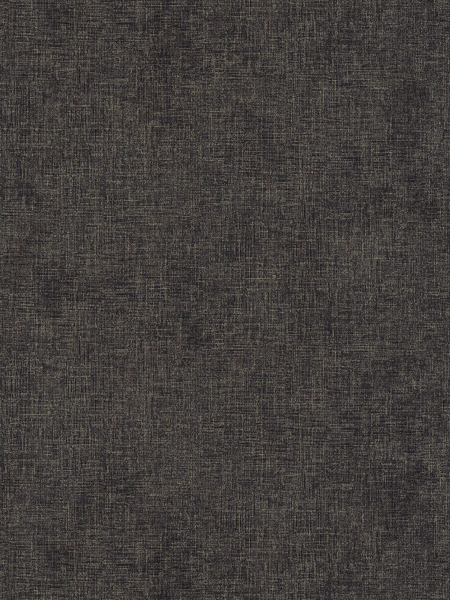 Papel pintado de aspecto de lino negro - Negro

