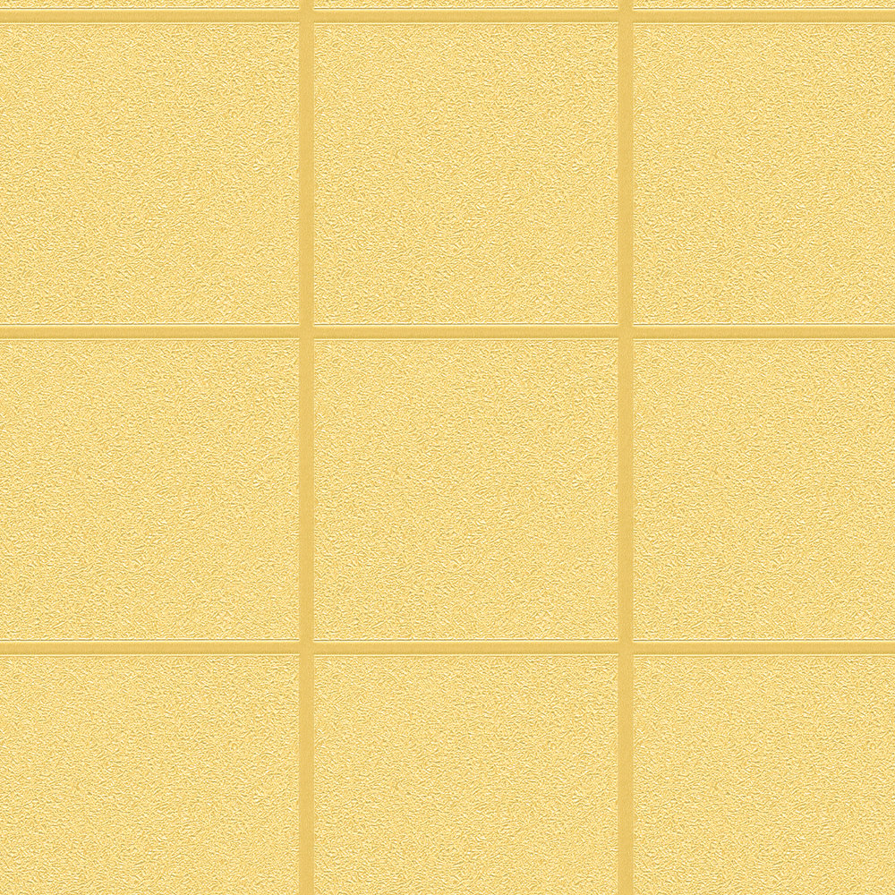             Wallpaper tile pattern, dark joints & 3D effect - gold, yellow
        