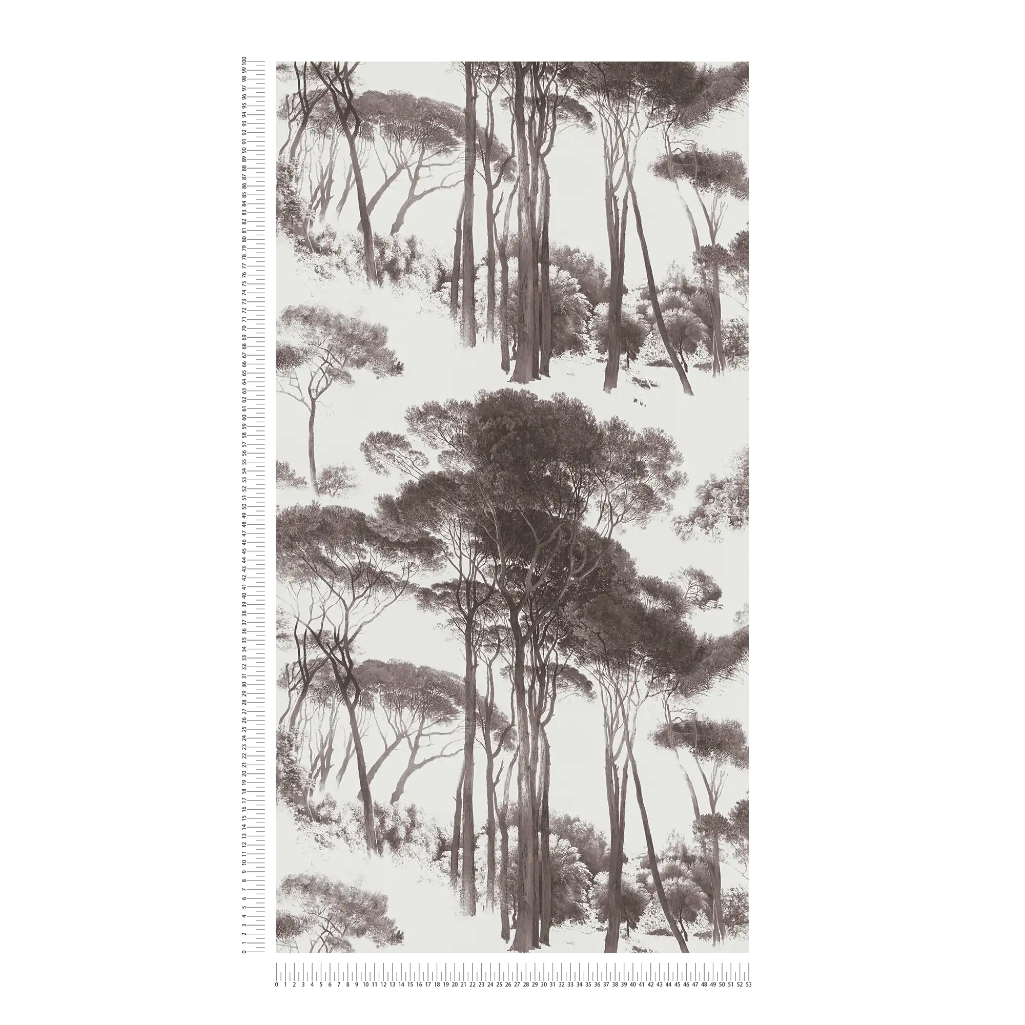             Papel pintado histórico de tejido no tejido con motivo de paisaje - negro, blanco
        