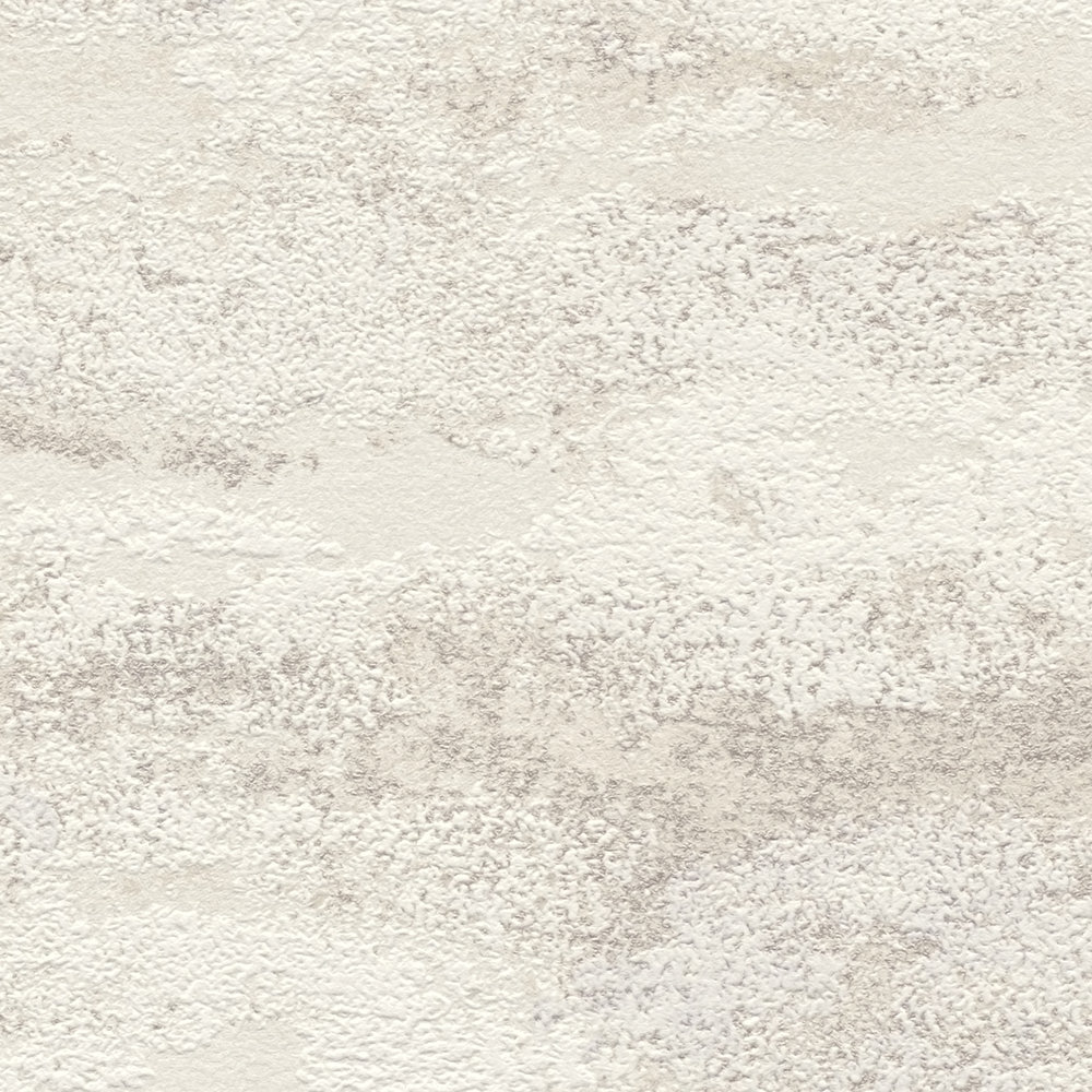             Mottled non-woven wallpaper with wave pattern & light glitter - cream
        