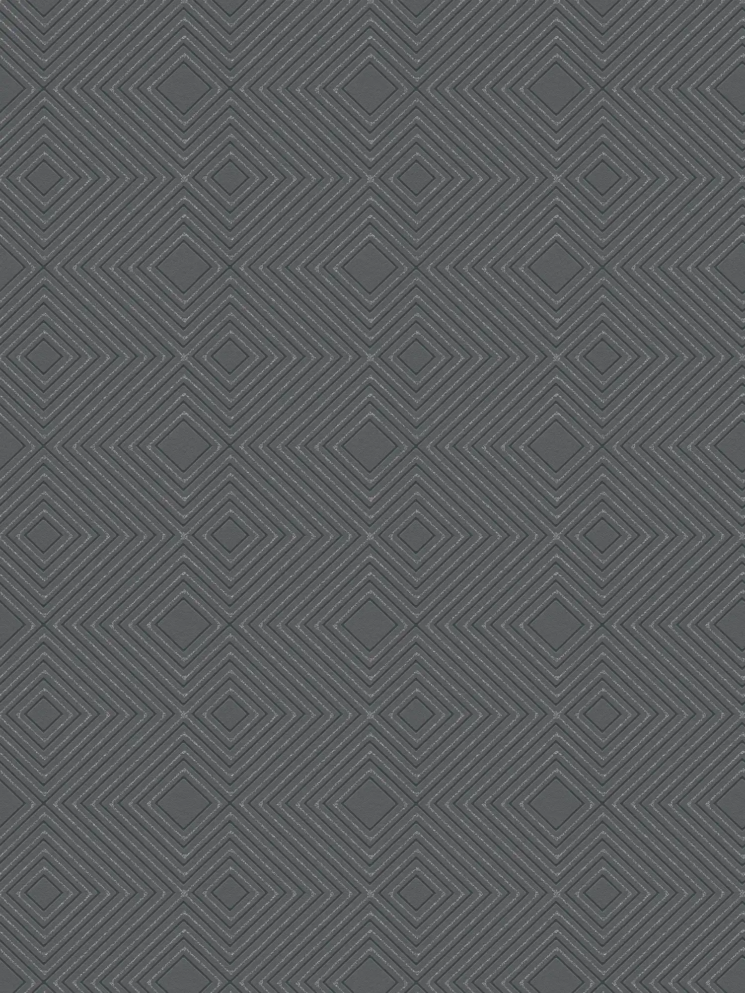 Geometric pattern wallpaper with metallic glitter - black
