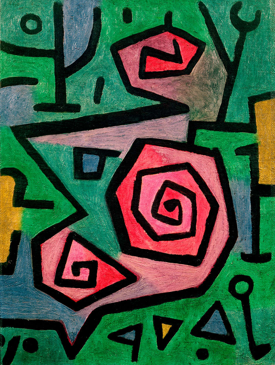             Papier peint panoramique "Roses héroïques" de Paul Klee
        