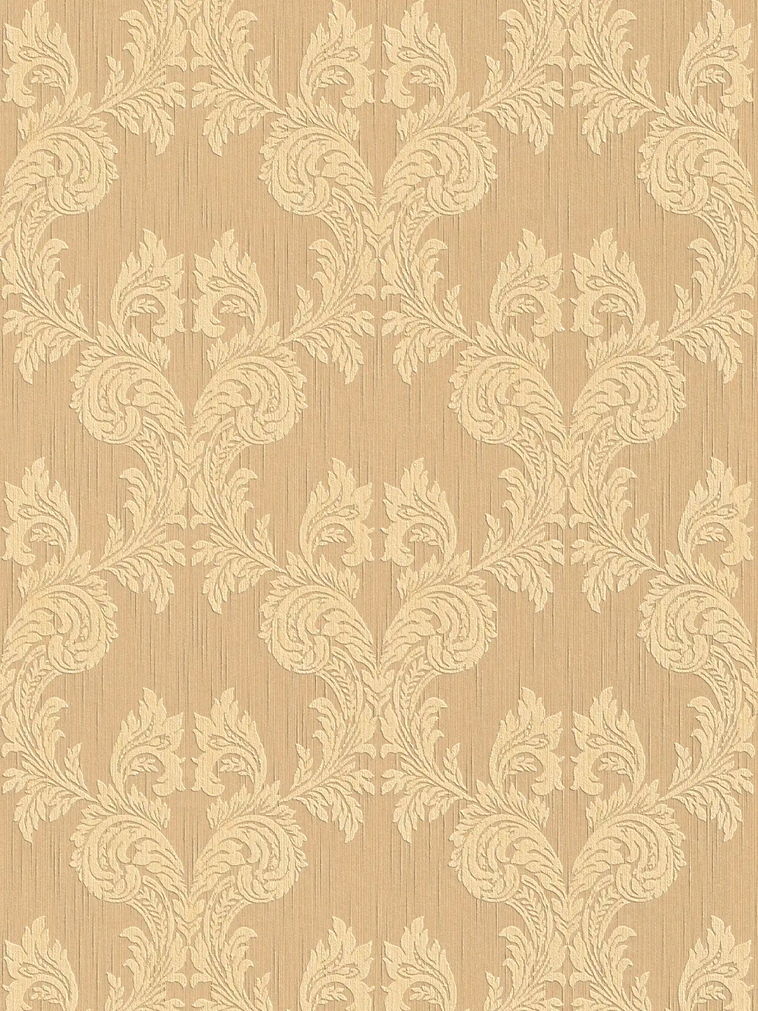 behangpapier structuur & ornament patroon in klassieke stijl - oranje
