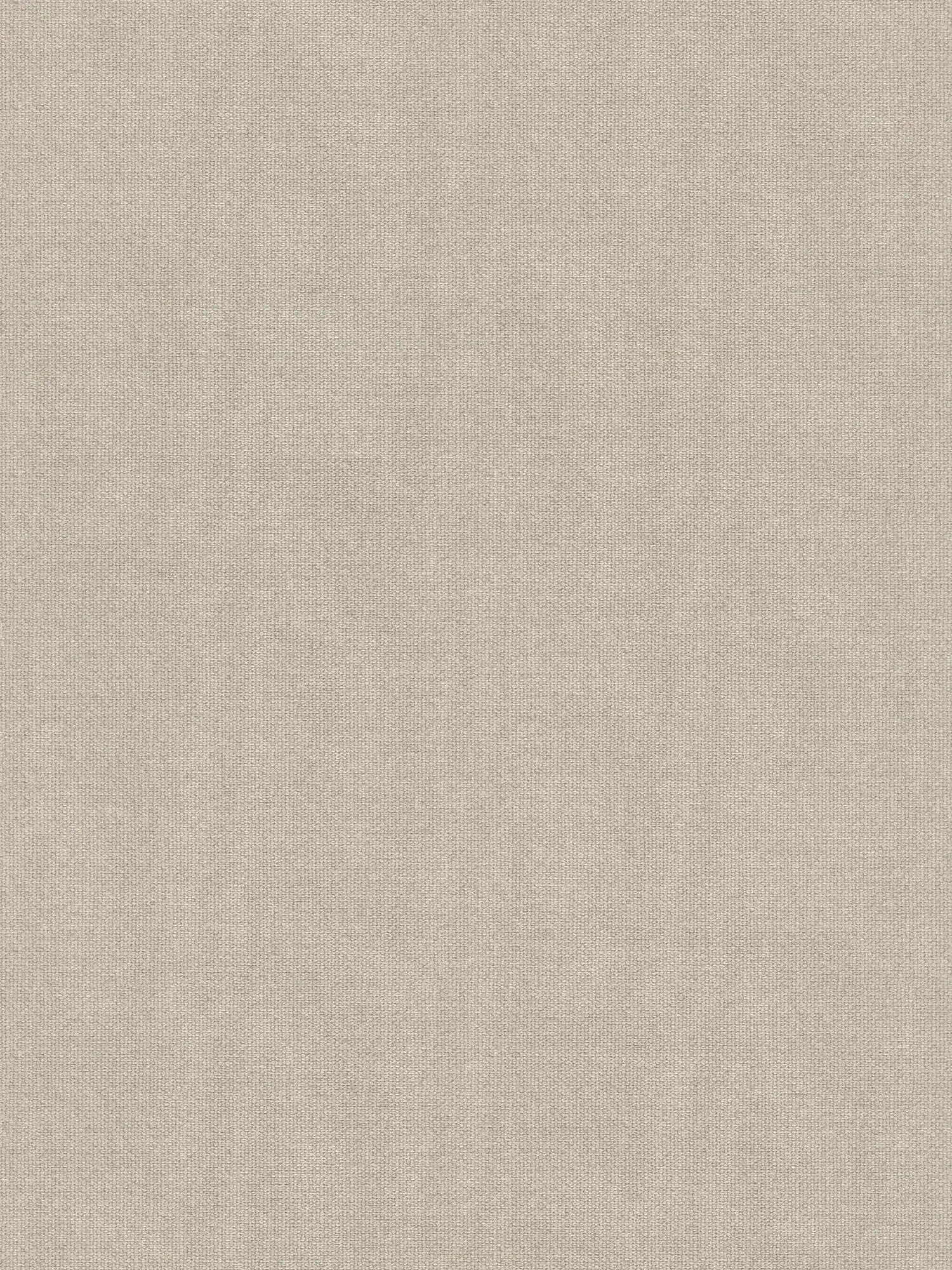 Linen look wallpaper with textured surface, plain - beige, grey
