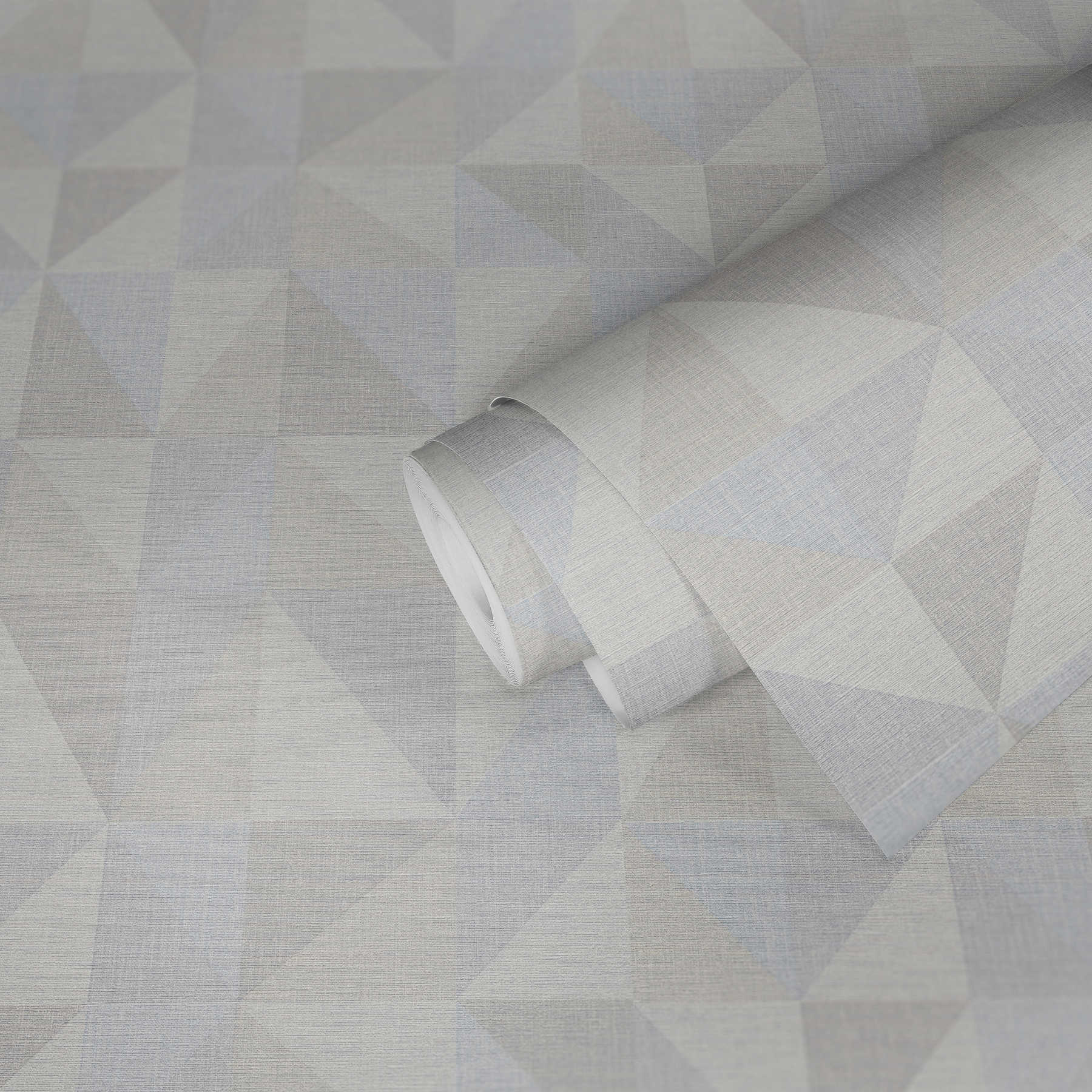             Carta da parati in tessuto non tessuto con design Scandi e motivi geometrici - grigio
        