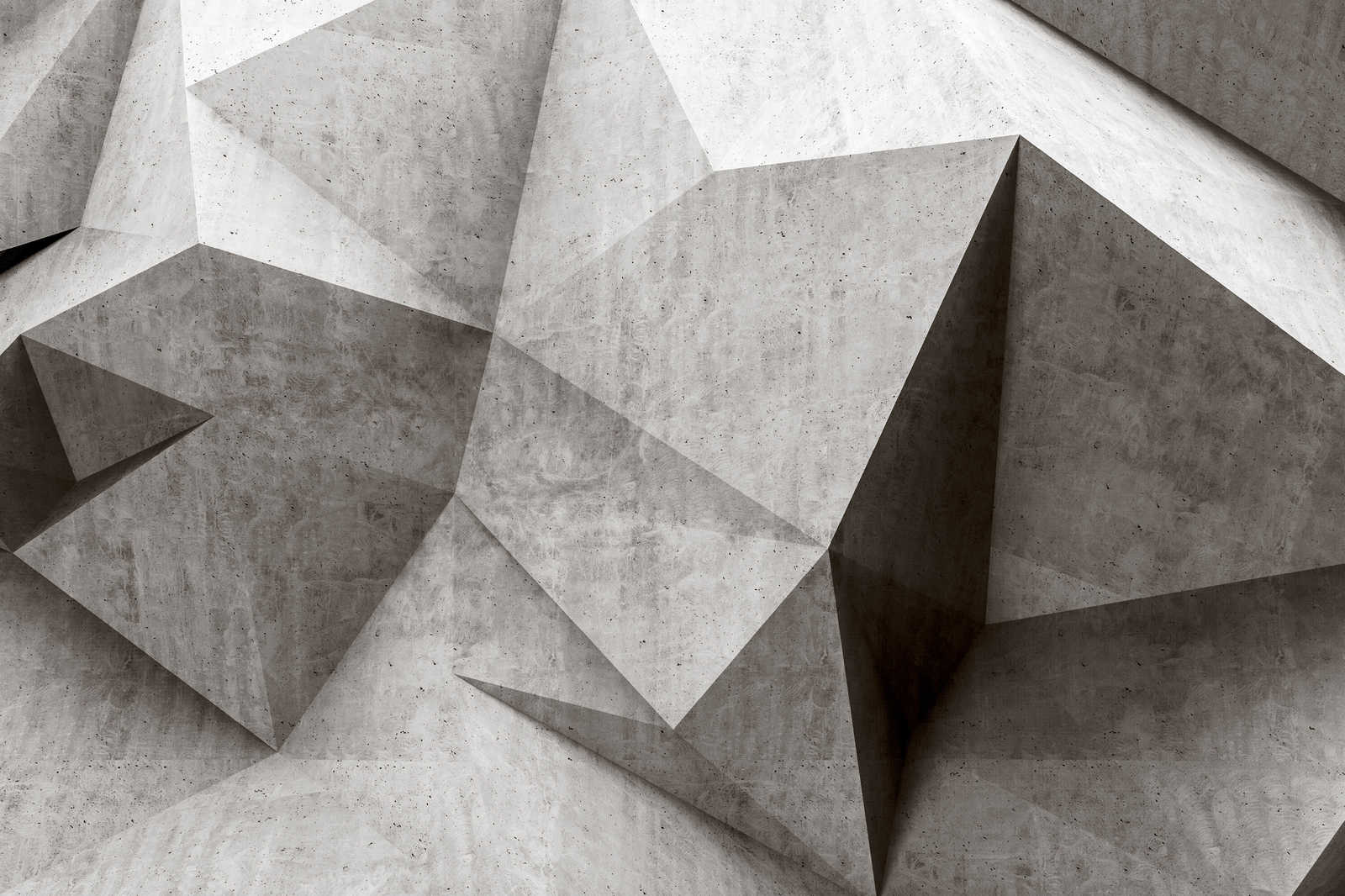             Boulder 1 - Cool 3D Beton Polygonen Canvas Schilderij - 0.90 m x 0.60 m
        