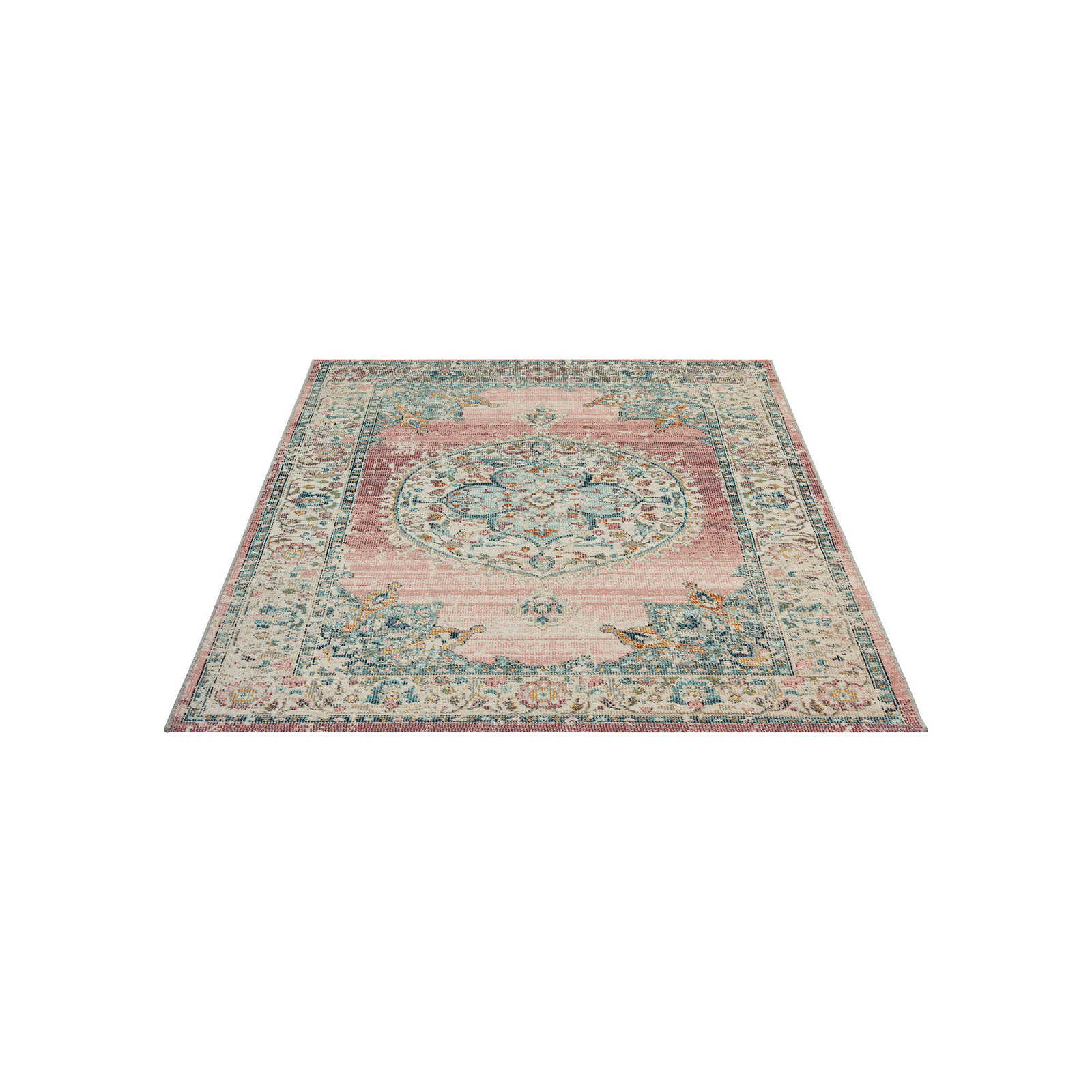 Flatweave tapijt voor buiten met roze accenten - 230 x 160 cm
