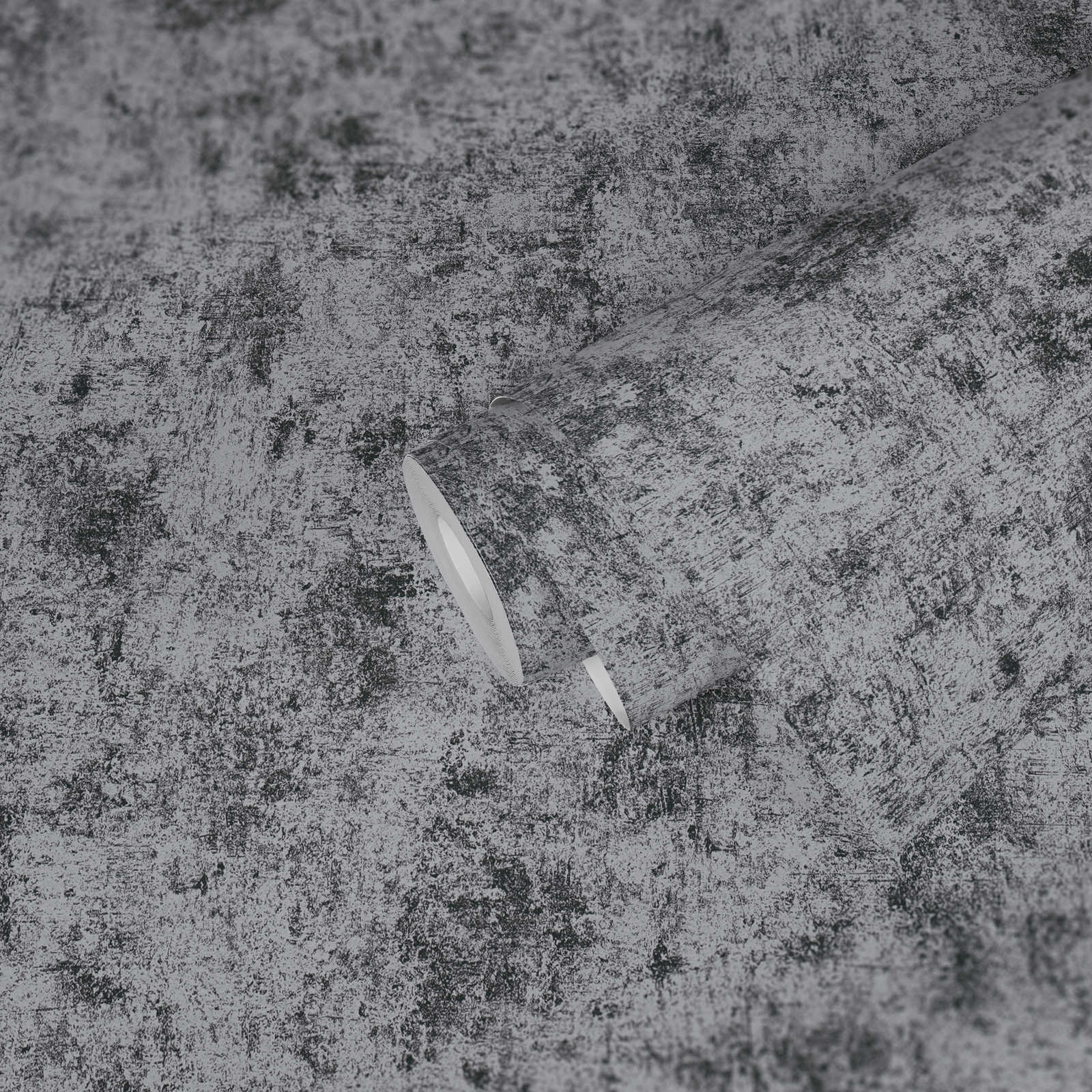             Papel pintado efecto metalizado liso brillante - plata, negro, metalizado
        