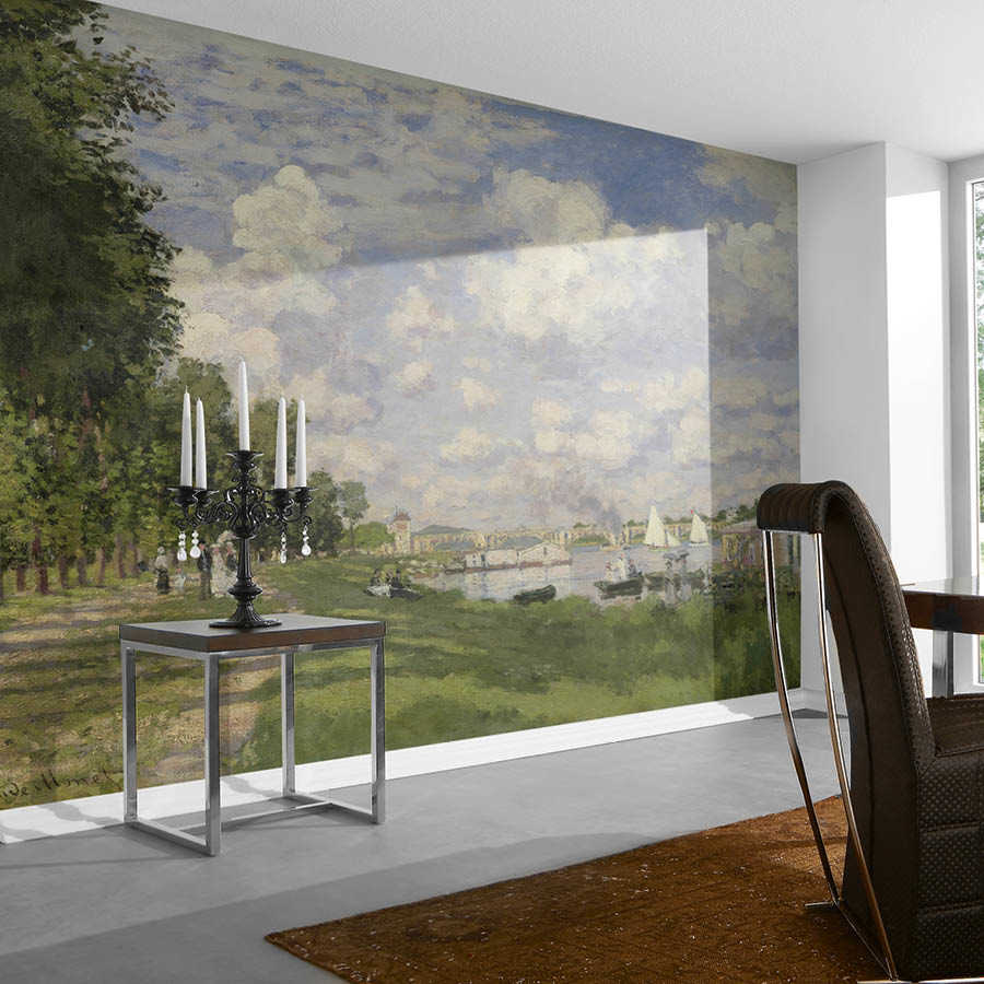 De jachthaven van Argenteuil" muurschildering van Claude Monet

