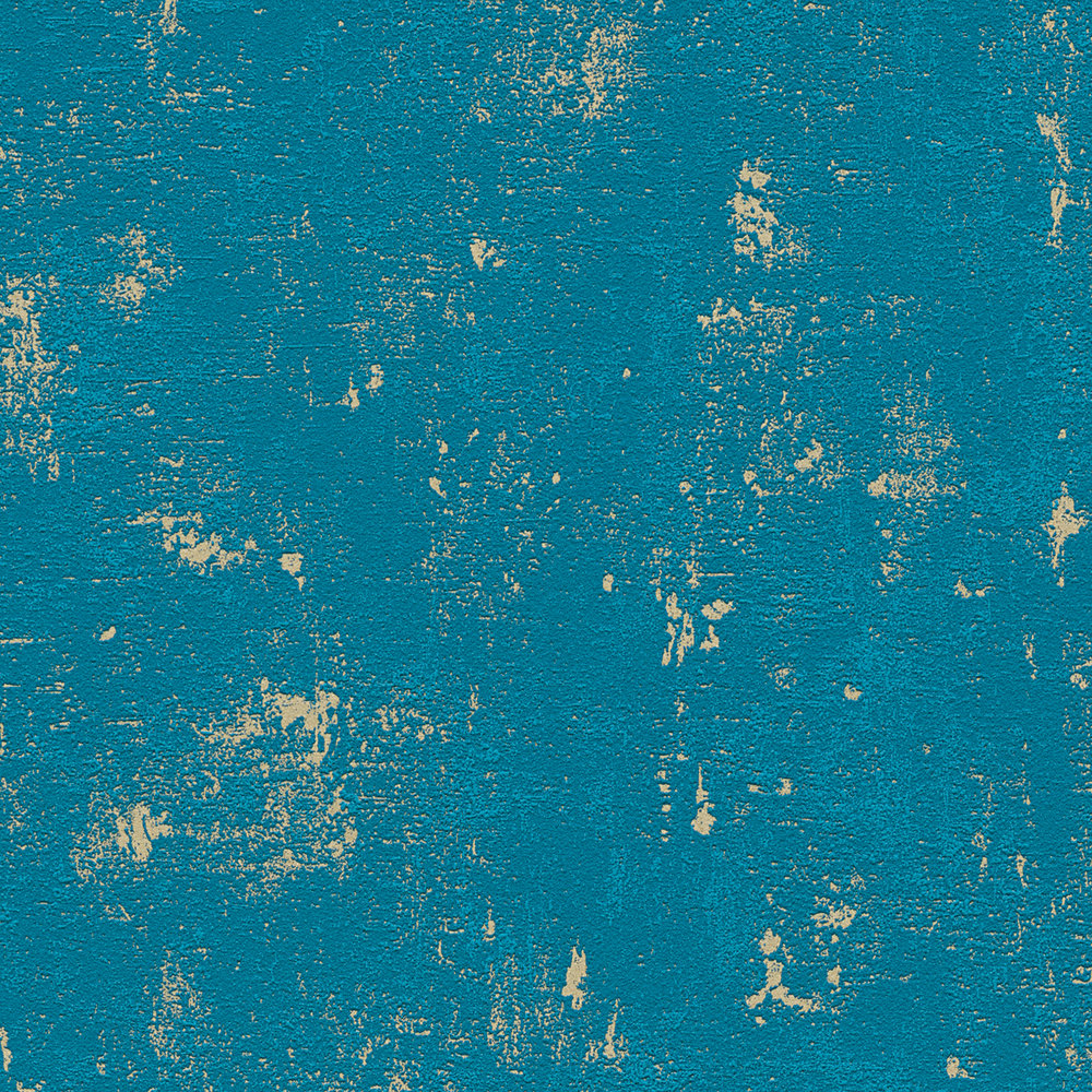             Carta da parati effetto usato con effetto metallizzato - blu, oro
        