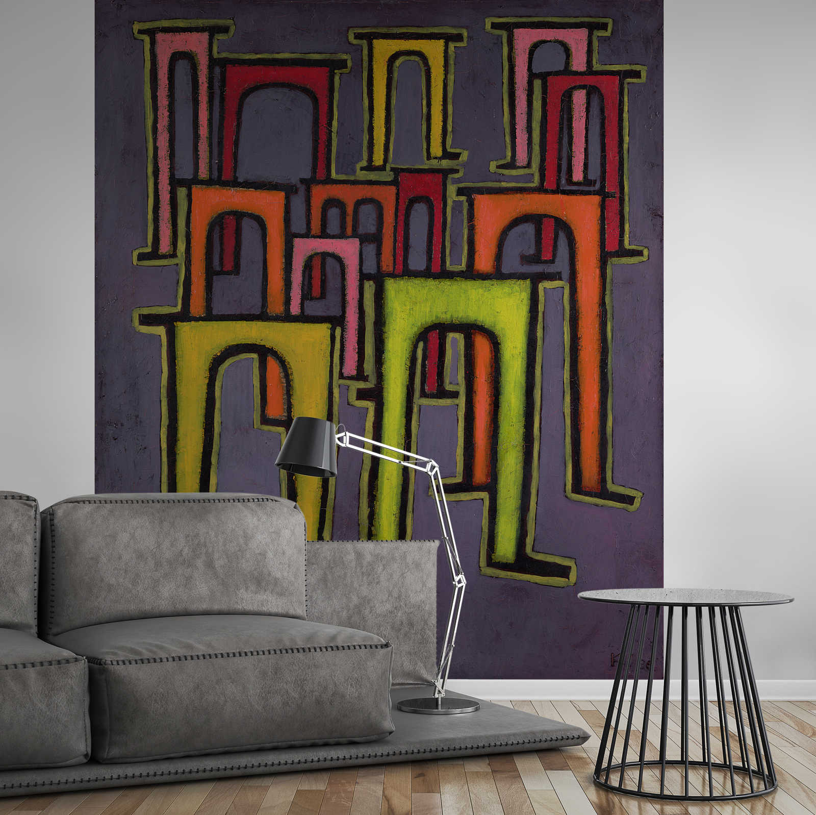             Muurschildering "Revolutie van het Viaduct" door Paul Klee
        