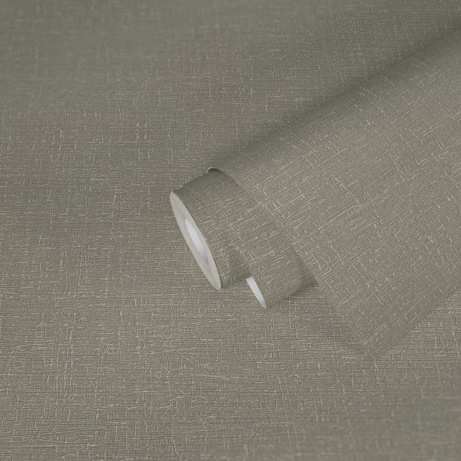             Gestructureerd effen behang in matte look - grijs, bruin
        
