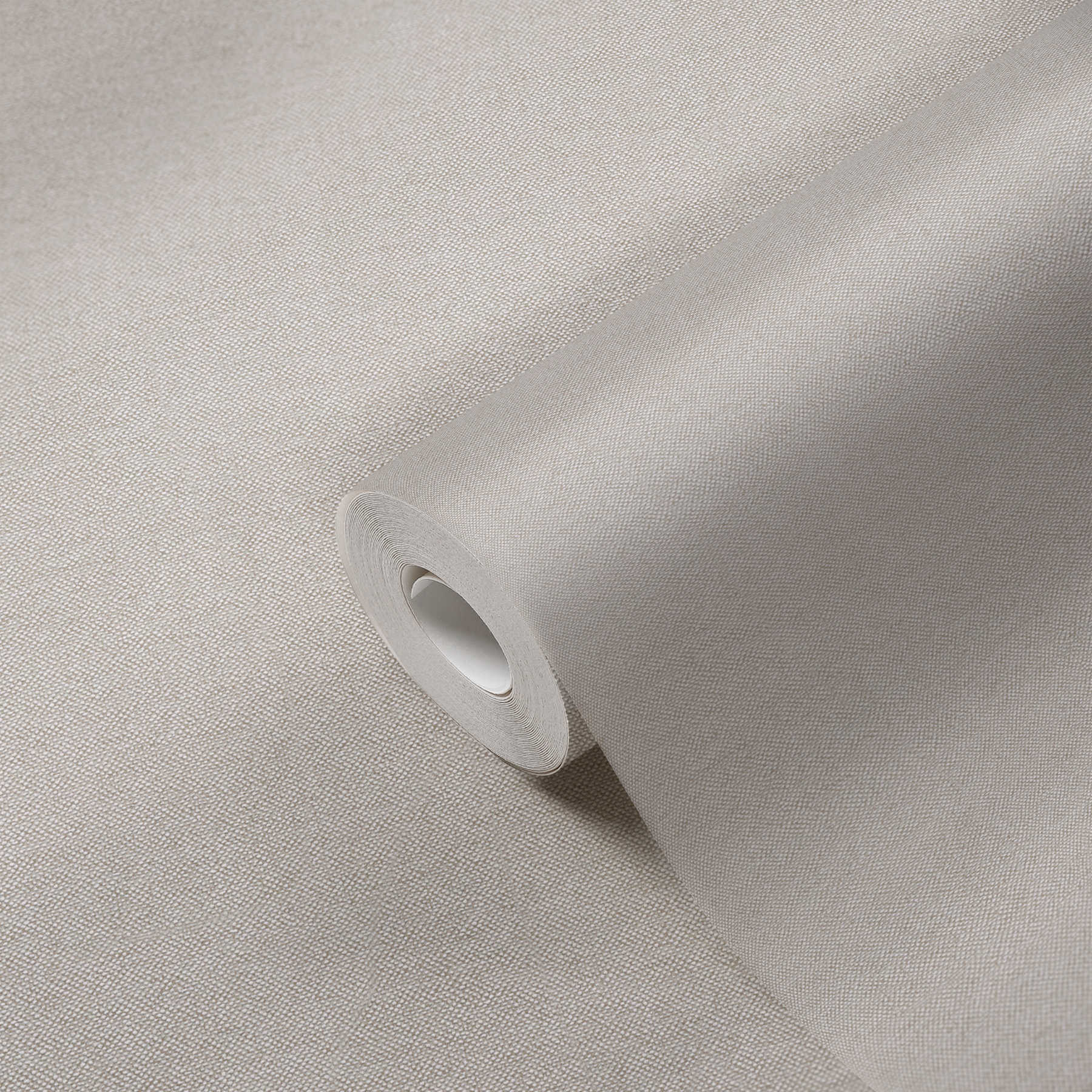             Plain wallpaper with textile structure in elegant design - beige, brown
        