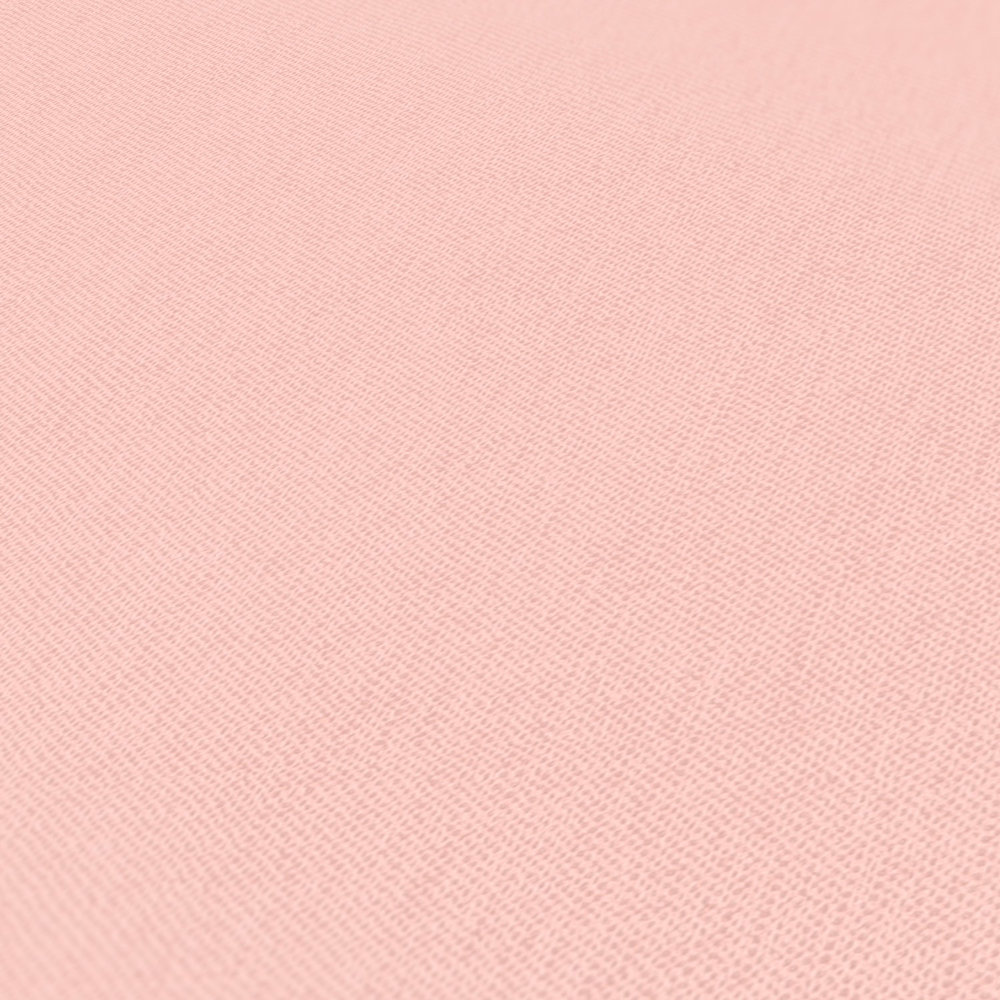             Papier peint rose pastel avec structure en lin & aspect textile - rose
        
