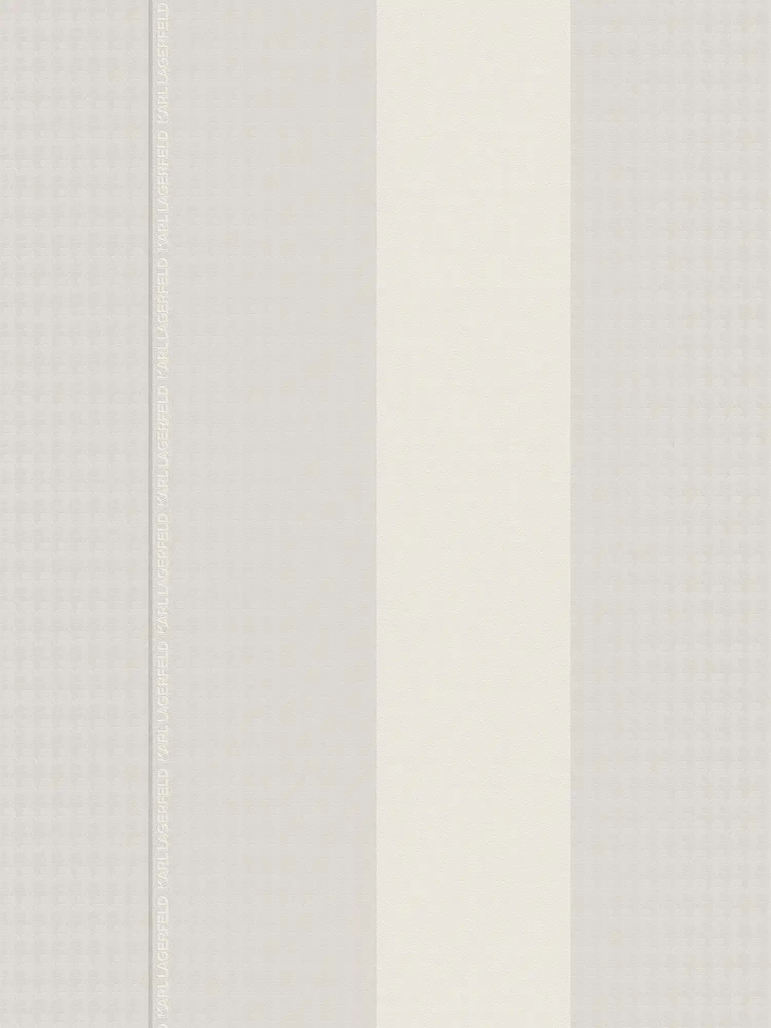 Papel pintado no tejido Karl LAGERFELD a rayas con efecto de textura - gris, blanco

