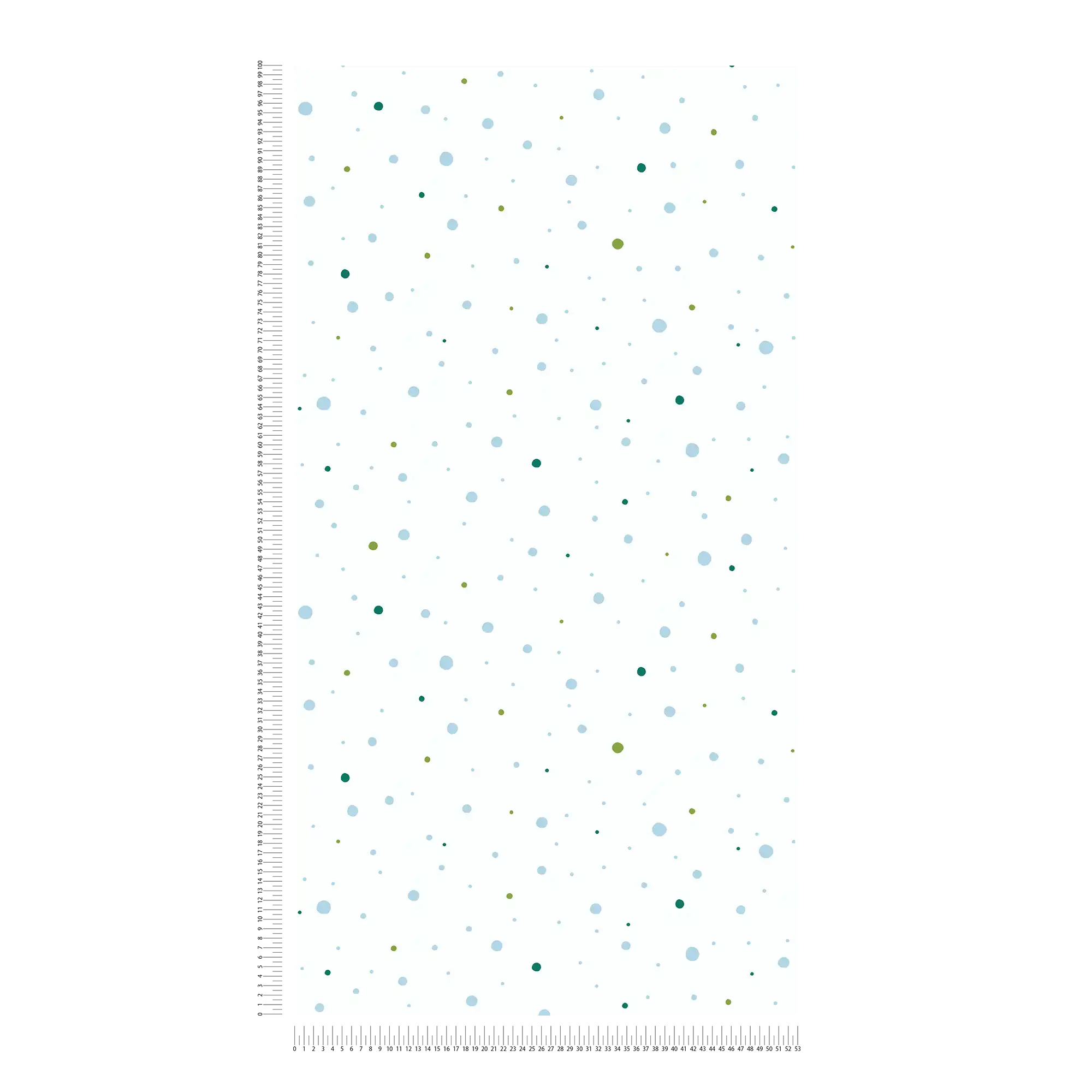             Nursery wallpaper dots - blue, white, green
        