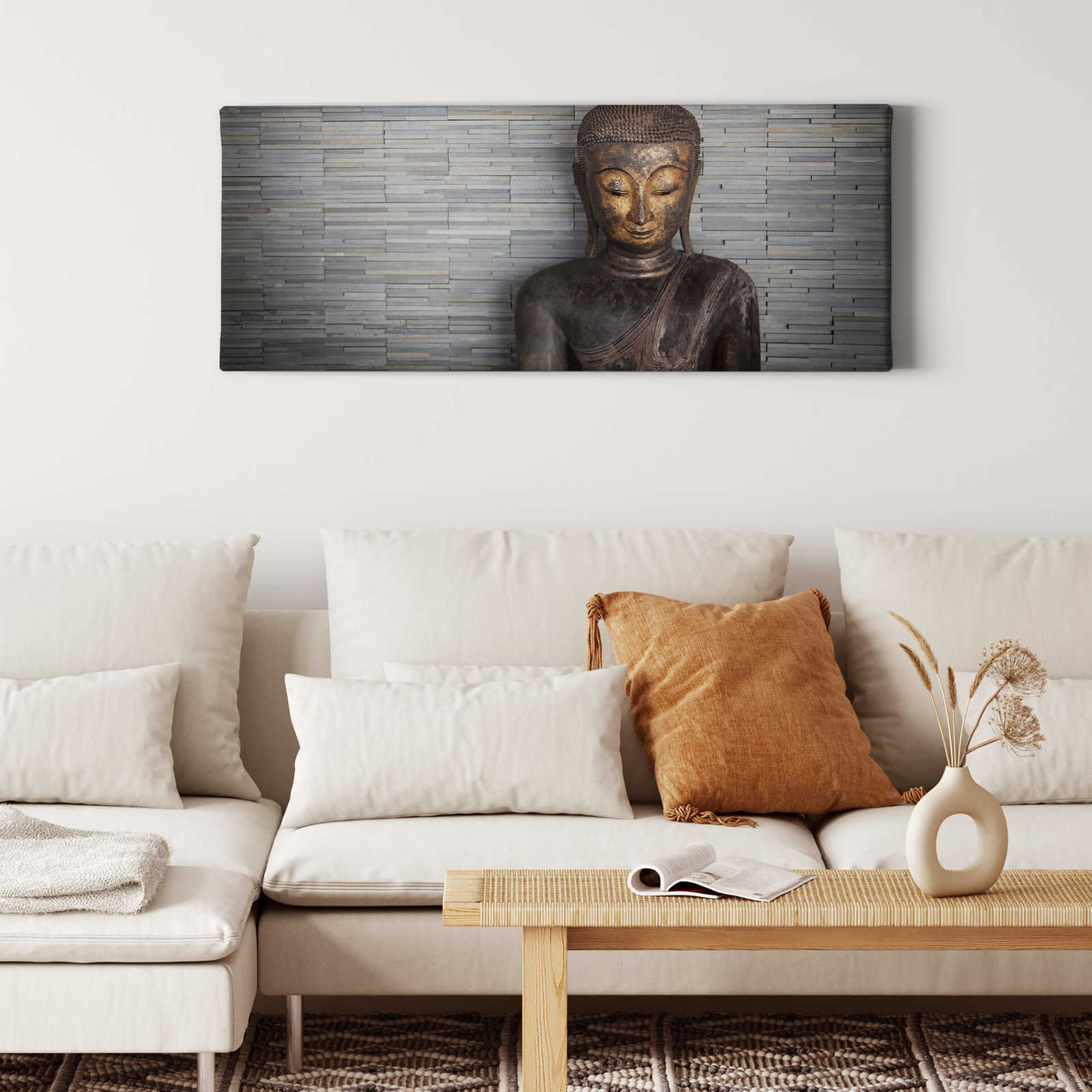             Canvas schilderij vierkant Boeddha - 1,00 m x 0,40 m
        