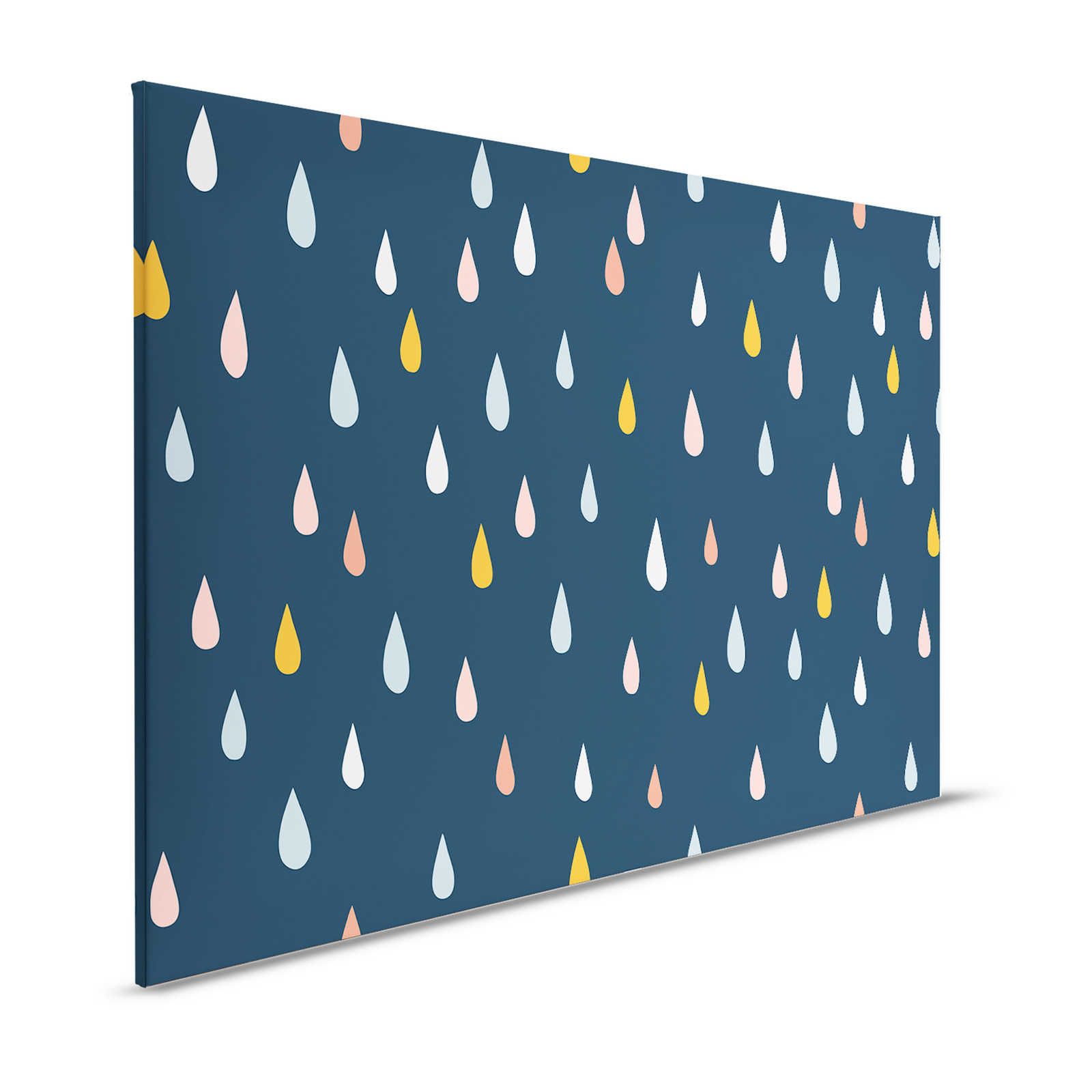 Canvas for children's room with colourful drops - 120 cm x 80 cm
