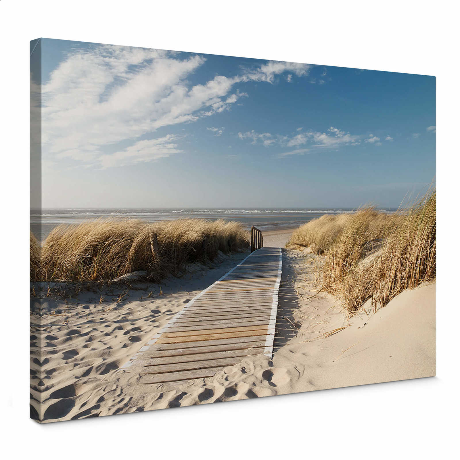         Baltic sea canvas print beach and sea – blue, beige
    