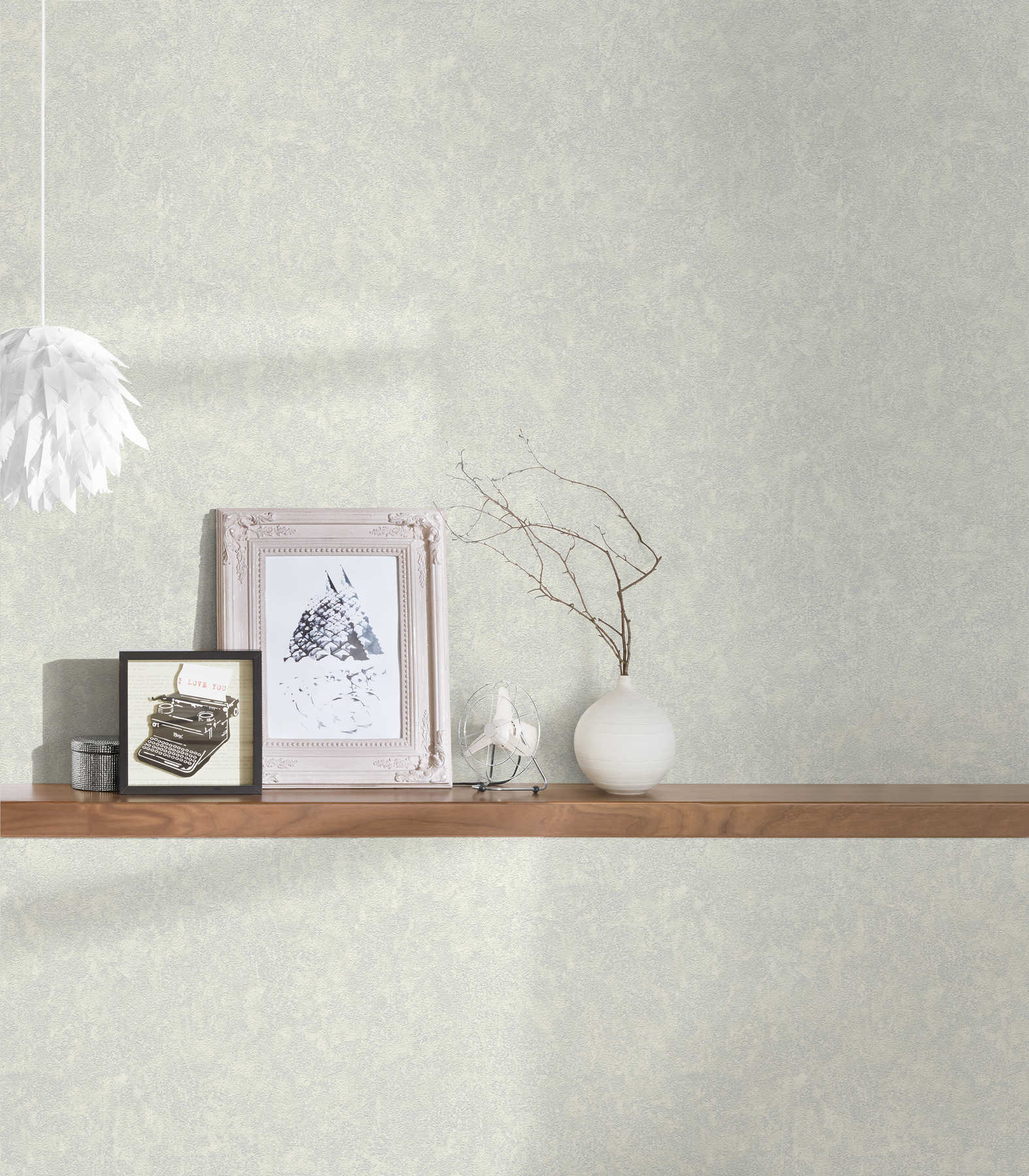             Wallpaper wall plaster look with texture effect & mottled colour - grey
        