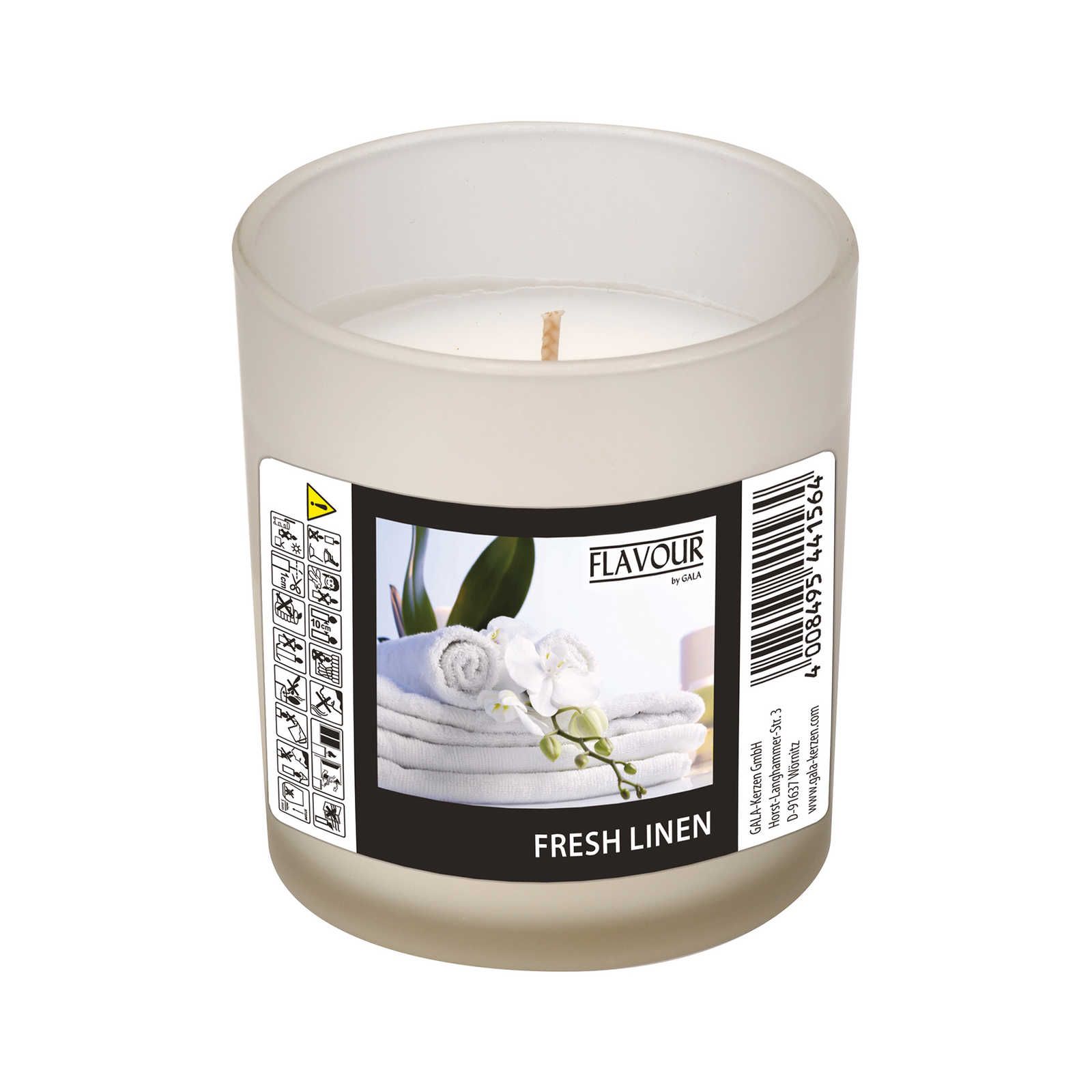             Fresh Linen scented candle with pleasant scent of freshly washed laundry - 110g
        
