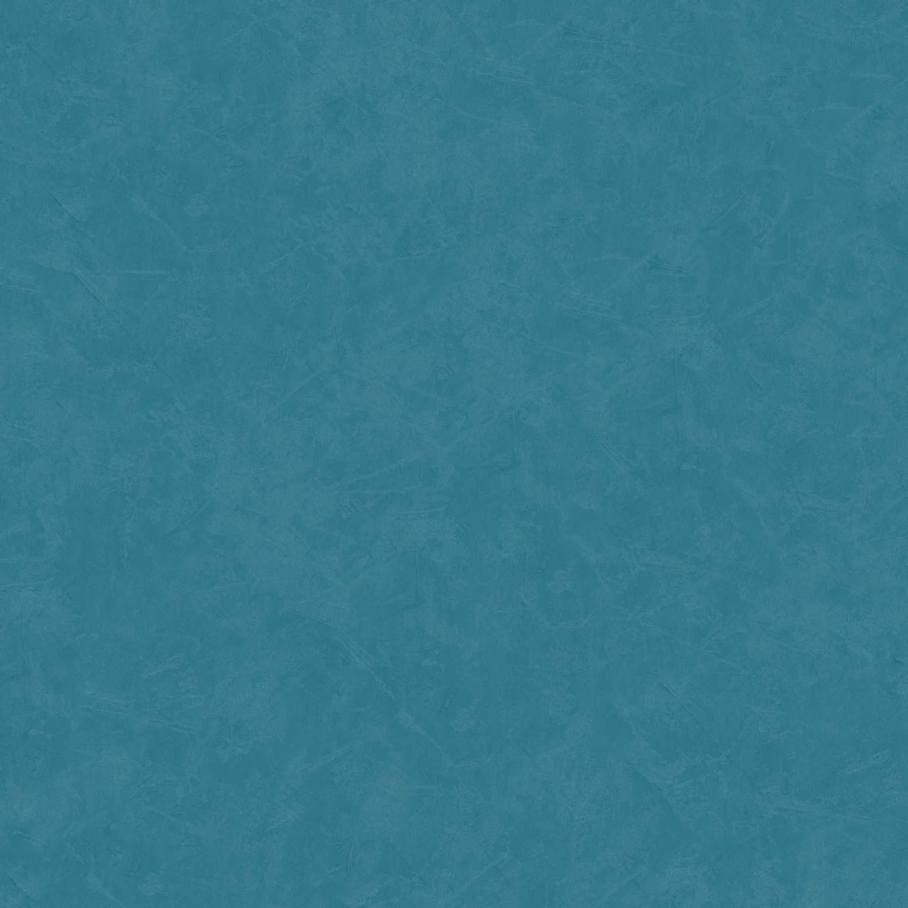 Effen vliesbehang met troffelpleisterlook - blauw, petrol
