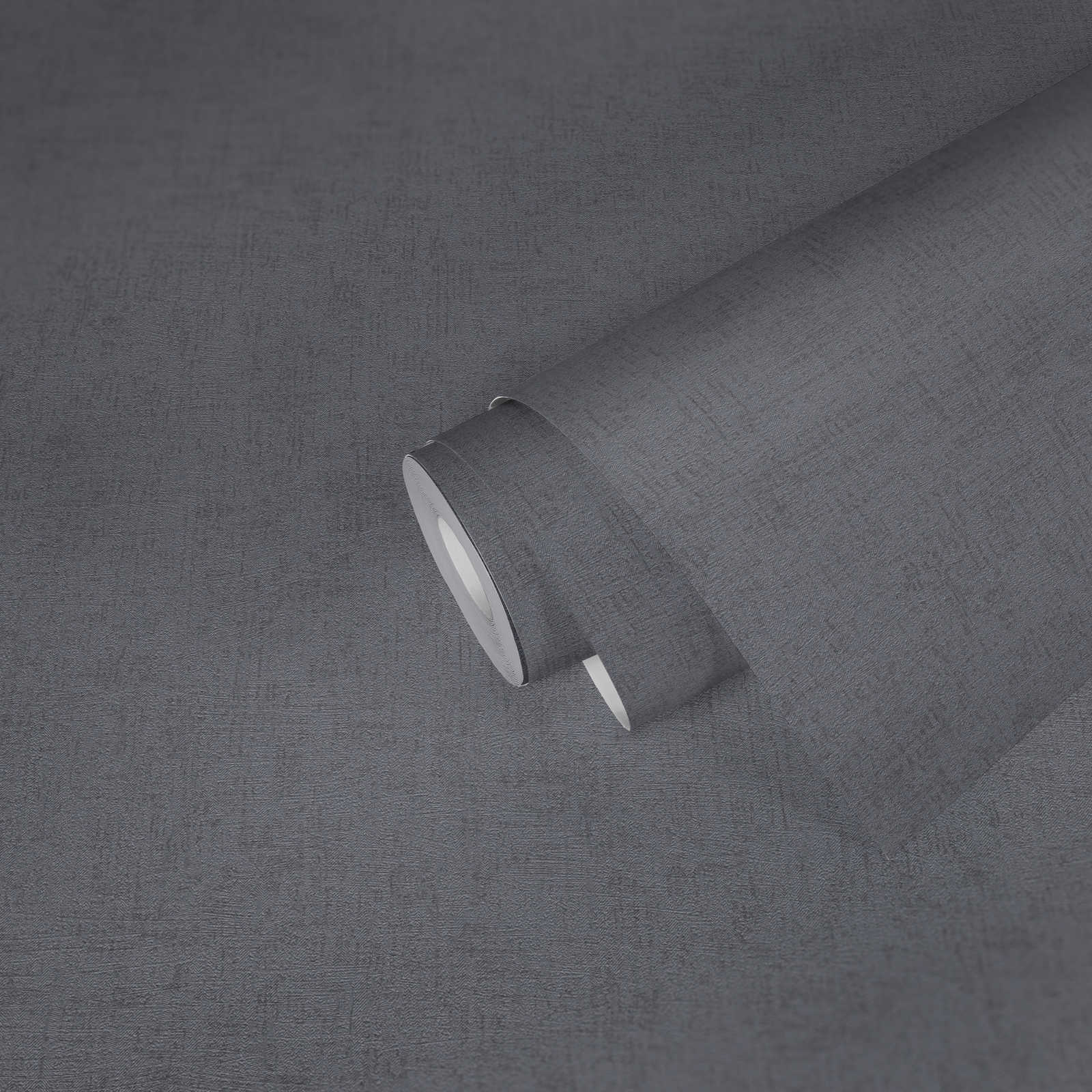             Carta da parati liscia grigio acciaio con struttura ed effetto lucido - grigio, metallizzato
        