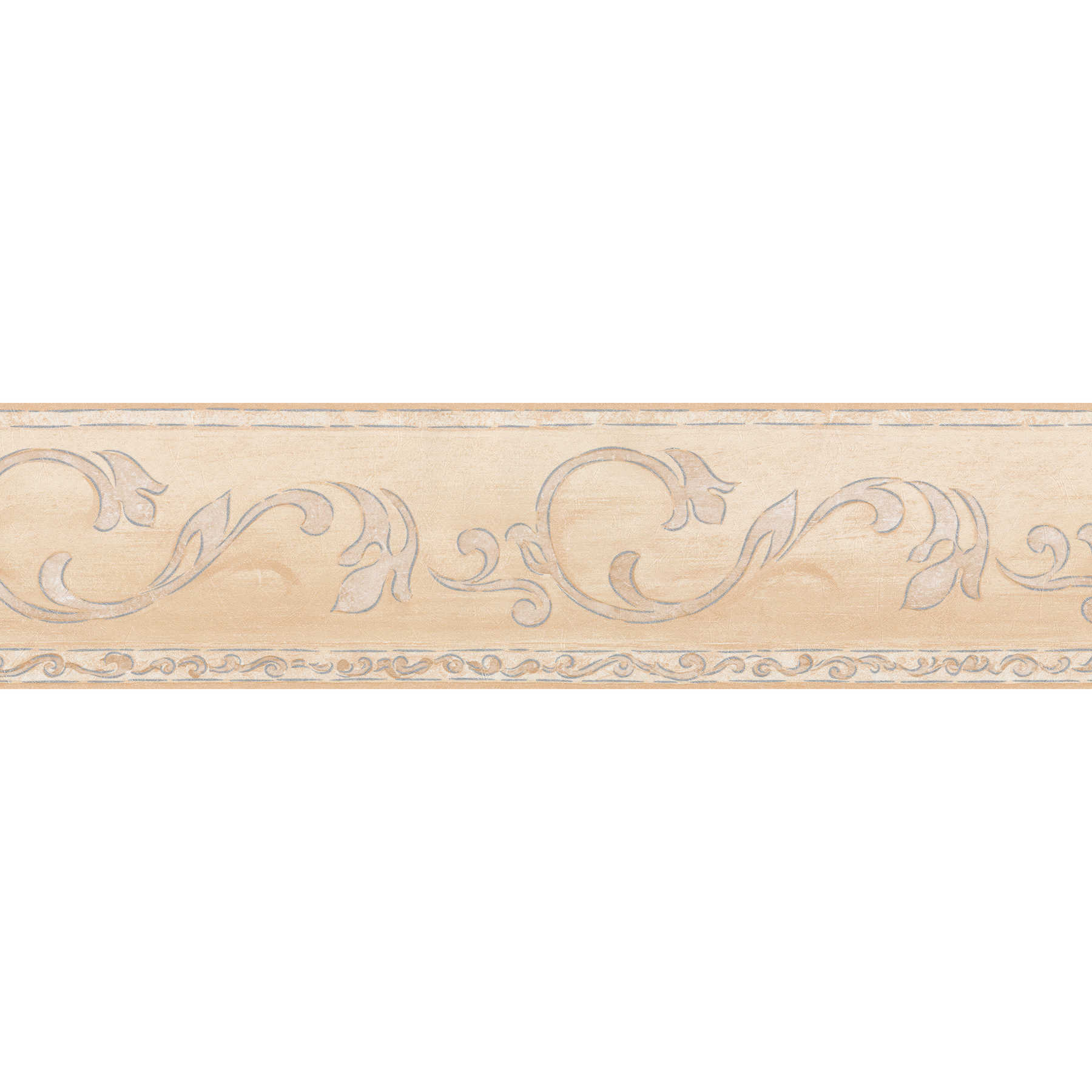         Wallpaper border with decorative pattern - beige, grey
    
