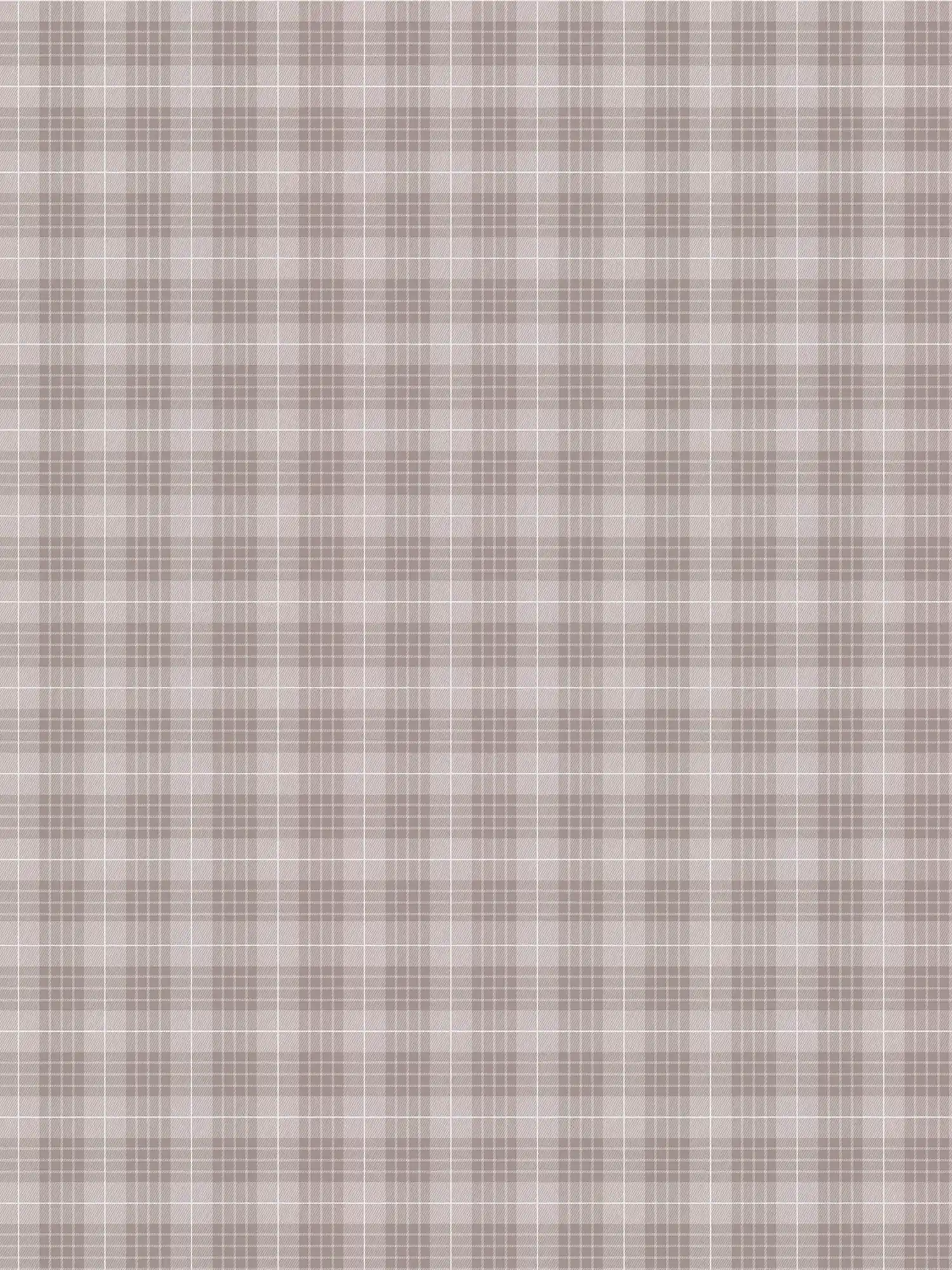         Scottish Textile Look Checkered Pattern Wallpaper - Grey, White
    