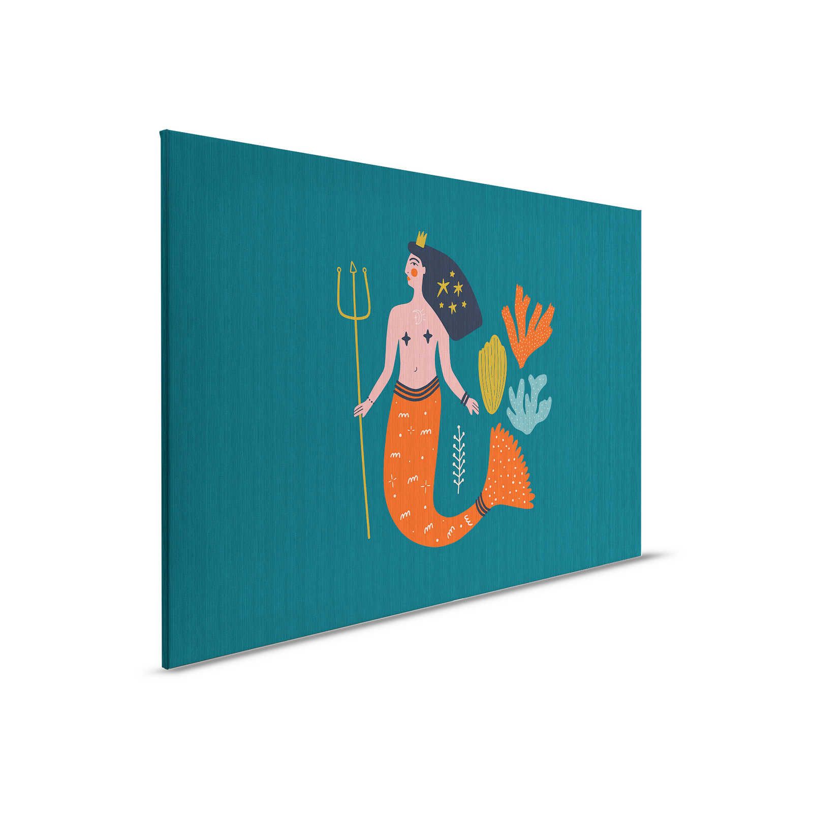        Down Under 2 - Petrol Canvas painting Mermaid Comic Style - 0.90 m x 0.60 m
    
