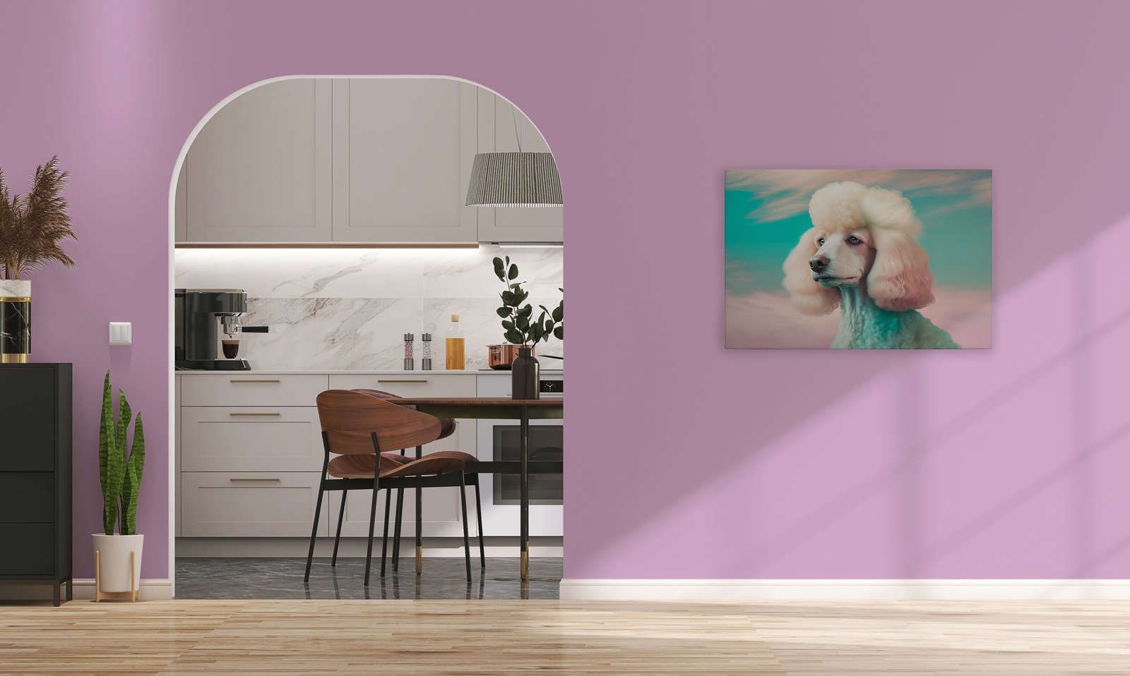             KI Canvas schilderij »rainbow dog« - 90 cm x 60 cm
        