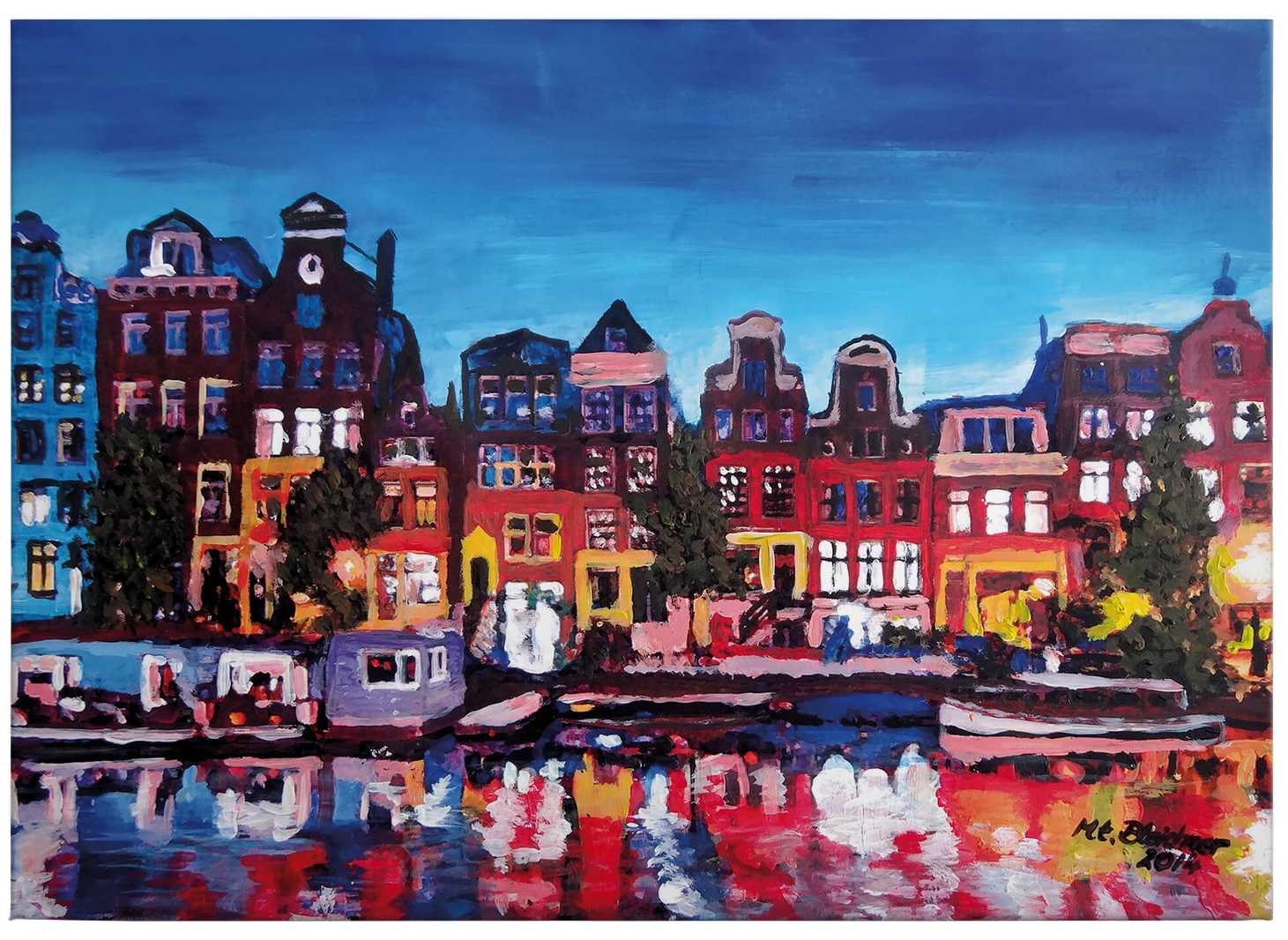             Peinture sur toile "Amsterdam" de Bleichner - 0,70 m x 0,50 m
        