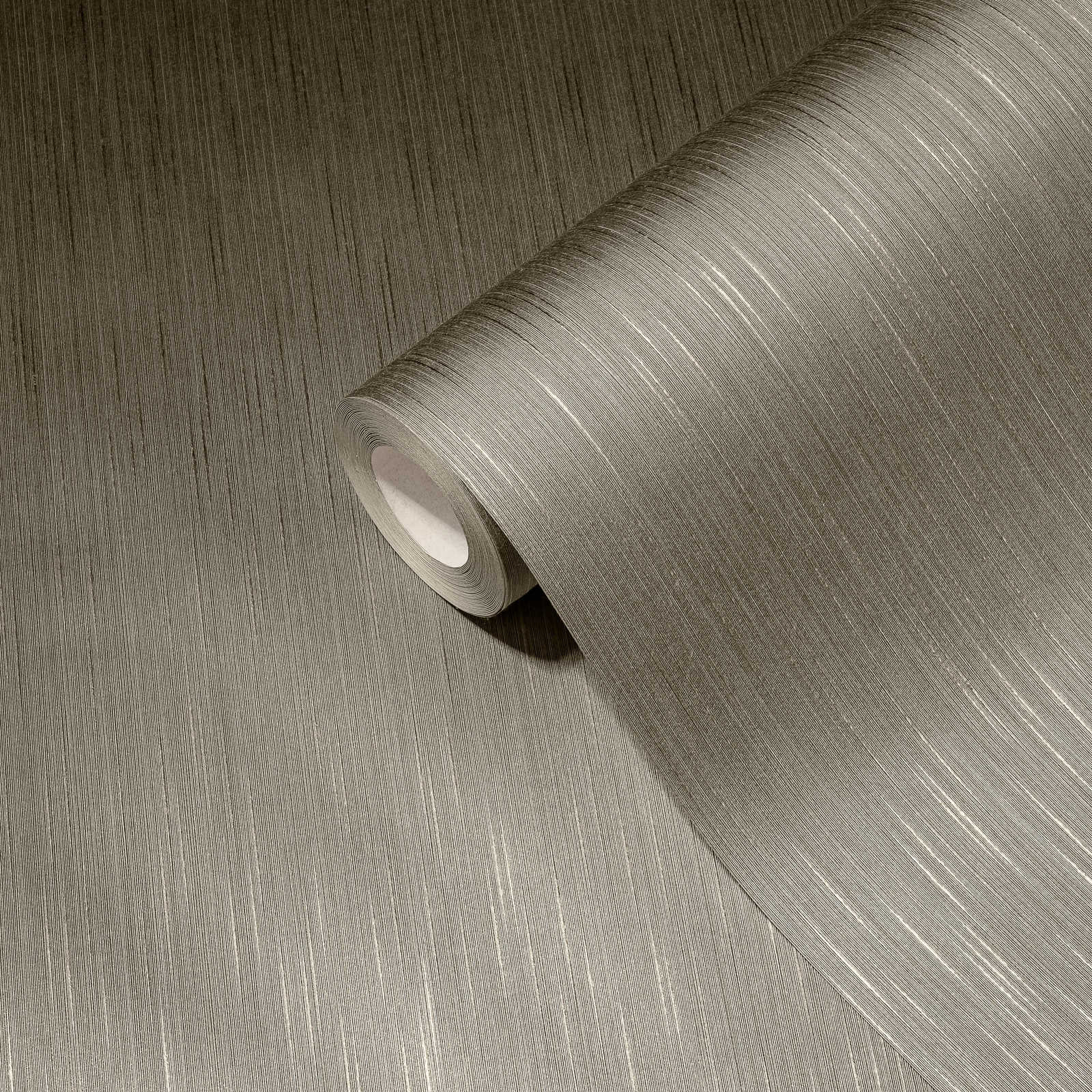             Textiel design behang grijsbruin met gevlekt patroon
        