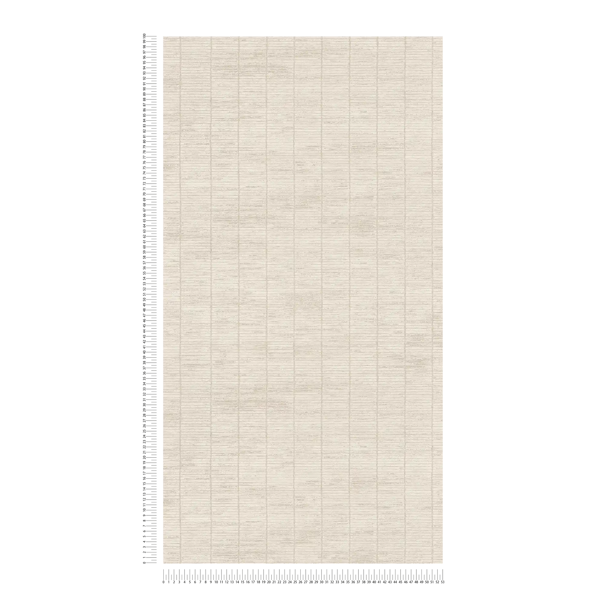             Carta da parati non tessuta Japandi in look bambù - crema
        