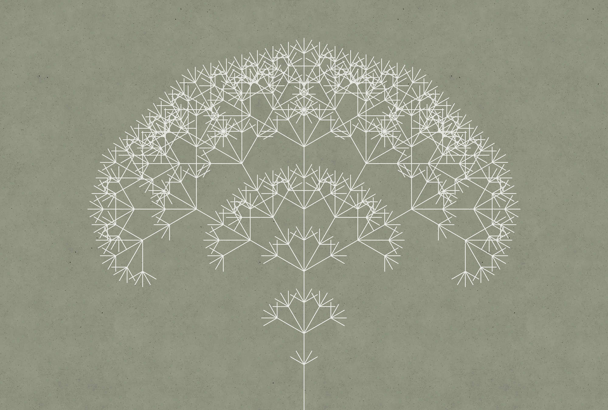             Dandelion Tree Behang - Groen, Wit
        
