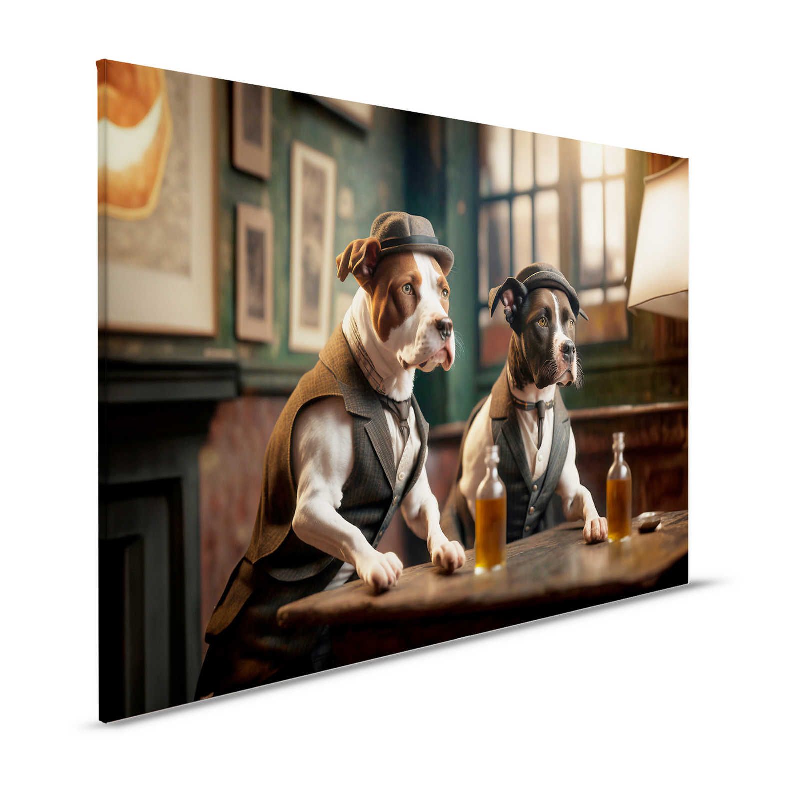 KI Pintura en lienzo »Doggy Bar 2« - 120 cm x 80 cm

