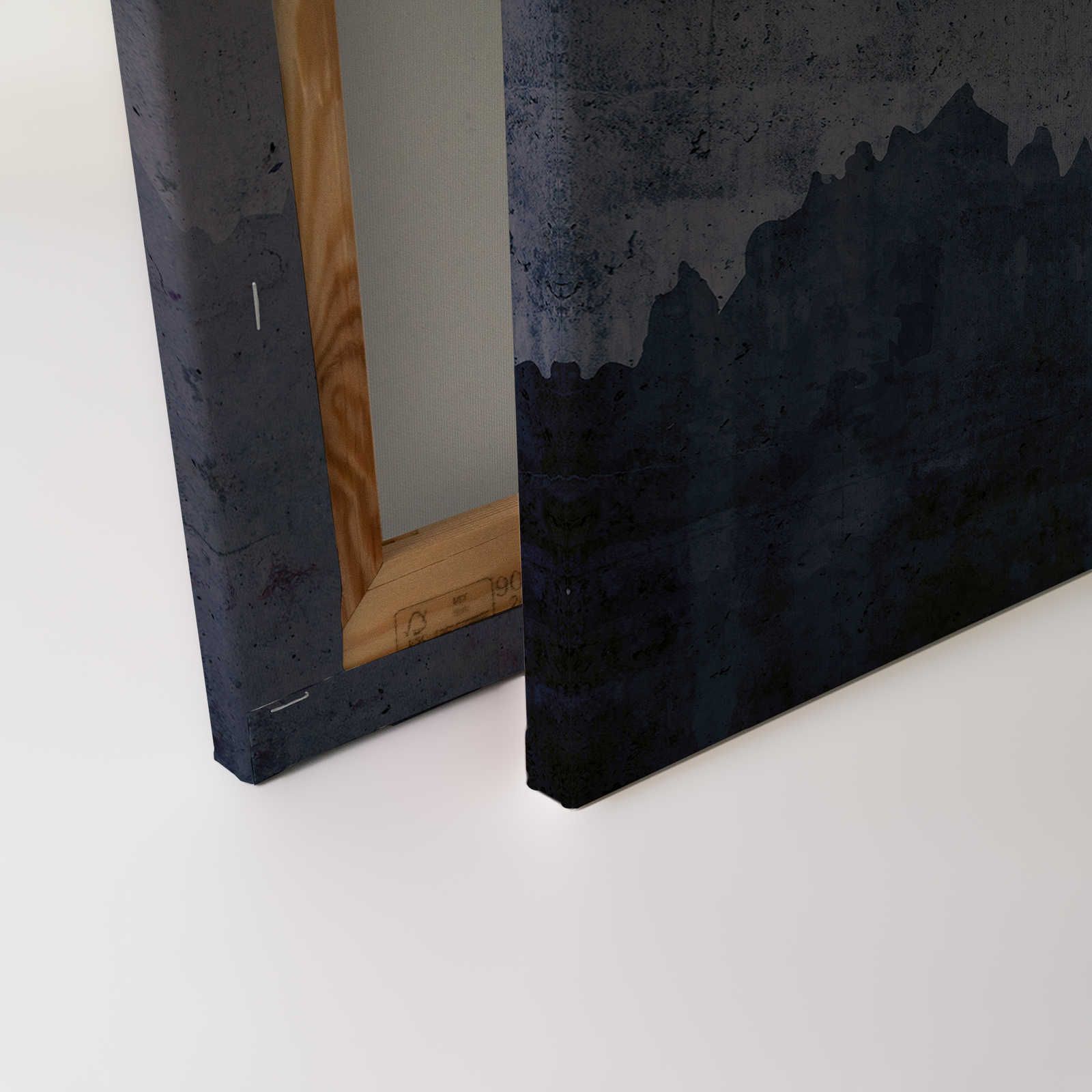             Tableau toile Anthracite aspect béton & argenté design lignes - 0,90 m x 0,60 m
        