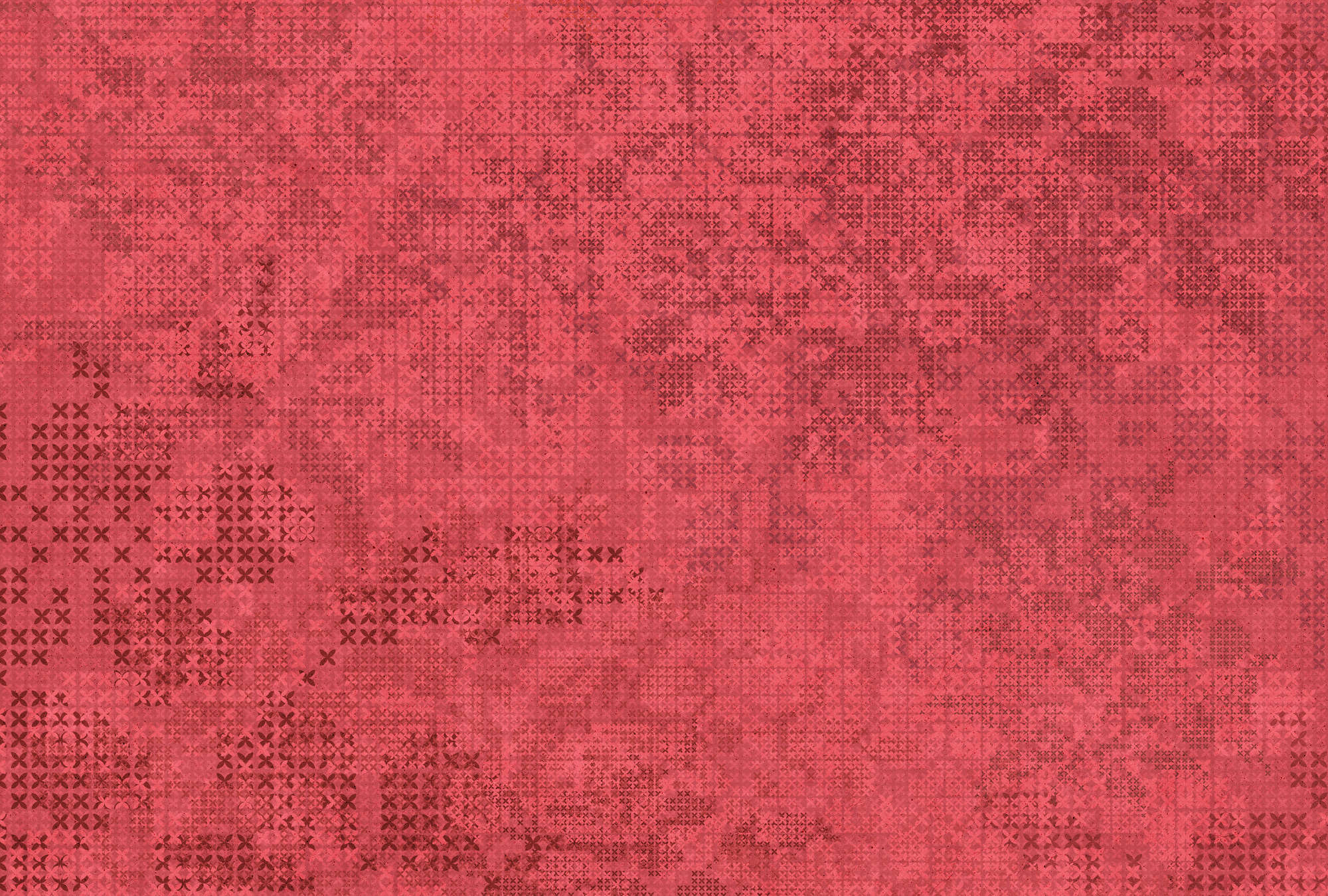             Patrón de punto de cruz de papel pintado de píxeles - Rojo, Negro
        
