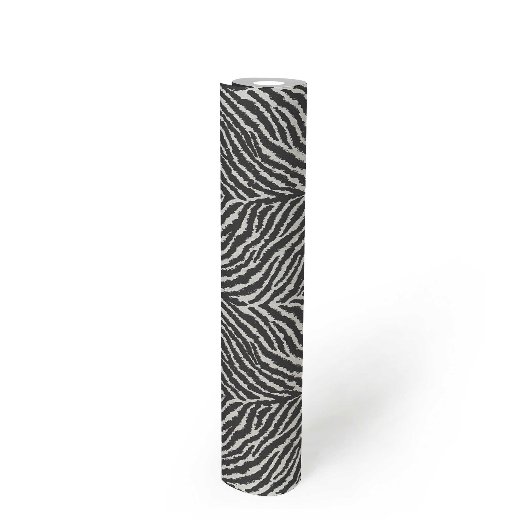             Dierenprint vliesbehang zebrapatroon - zwart, wit
        
