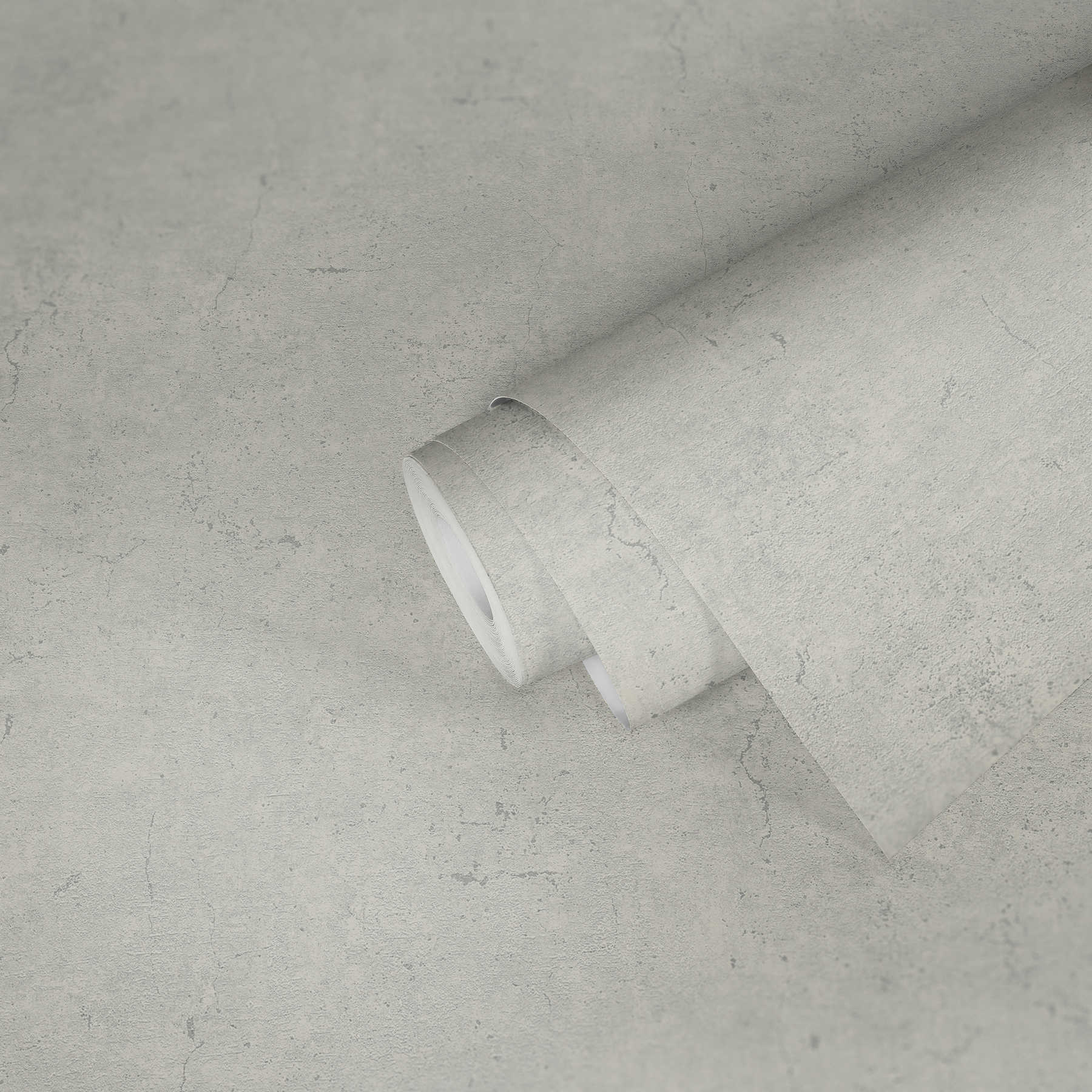             Papier peint aspect béton rustique style industriel - gris clair
        