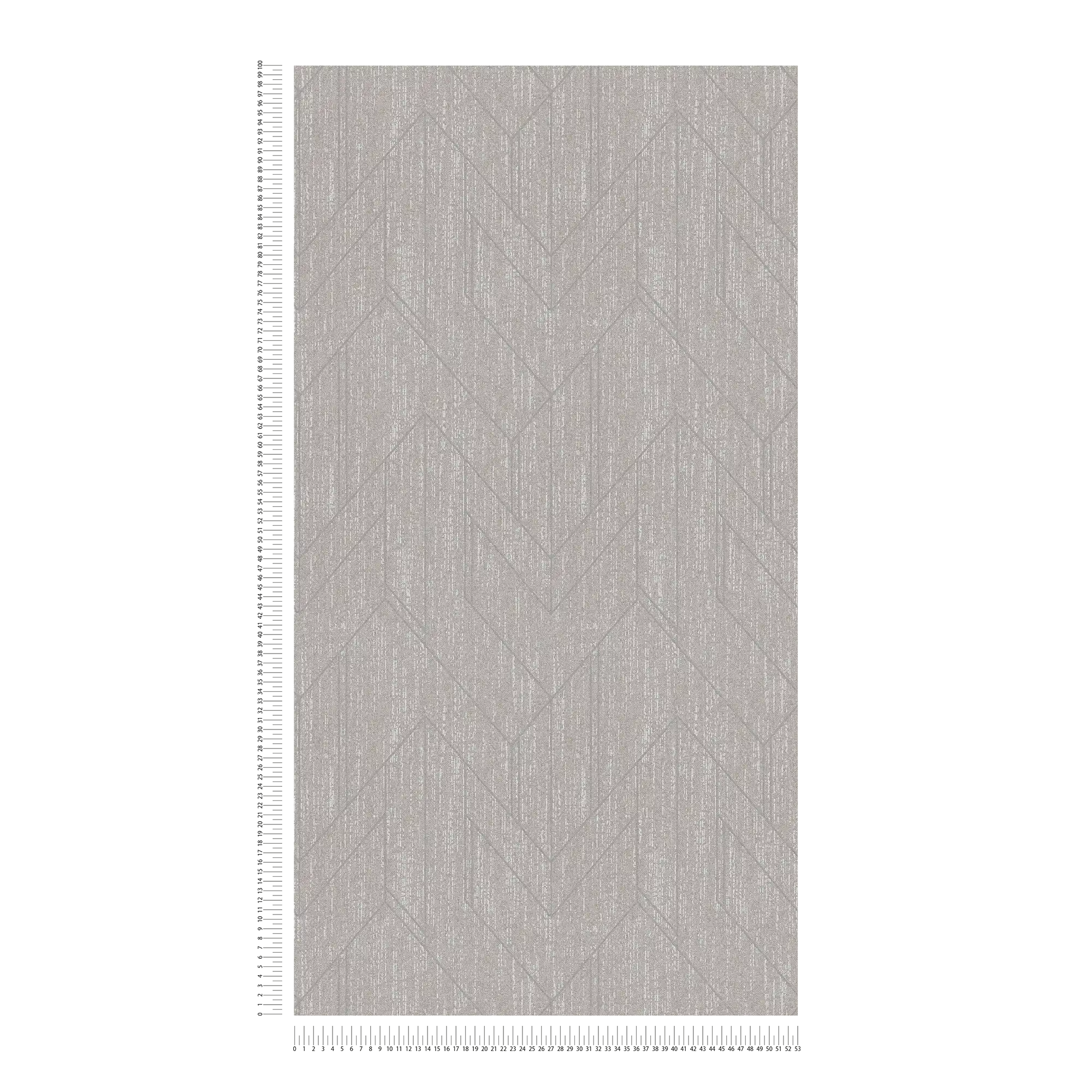             Textile optics wallpaper with structure design & silver pattern - grey
        