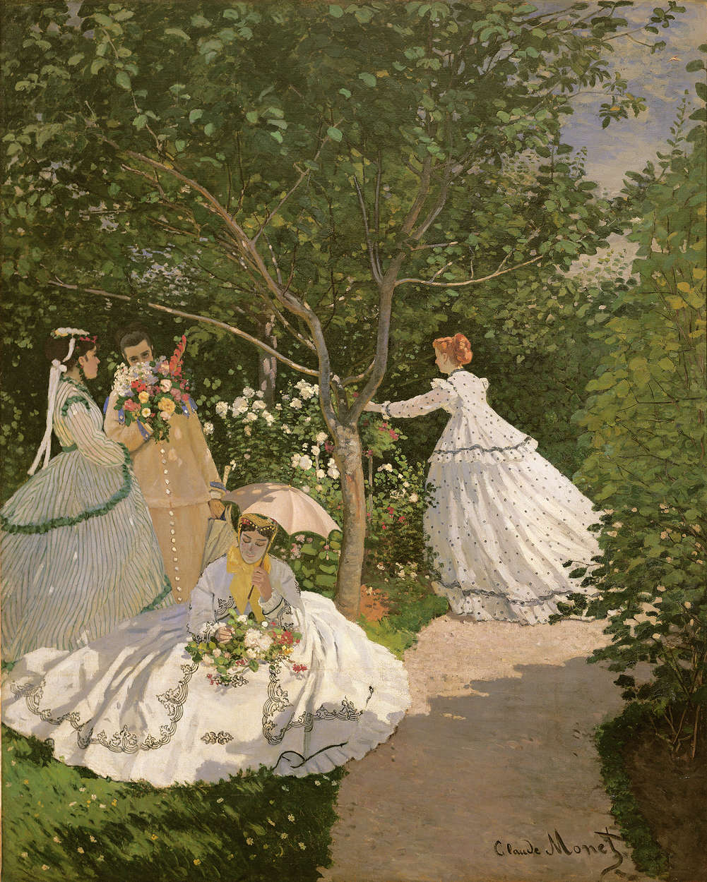             Mural "Mujeres en el jardín" de Claude Monet
        