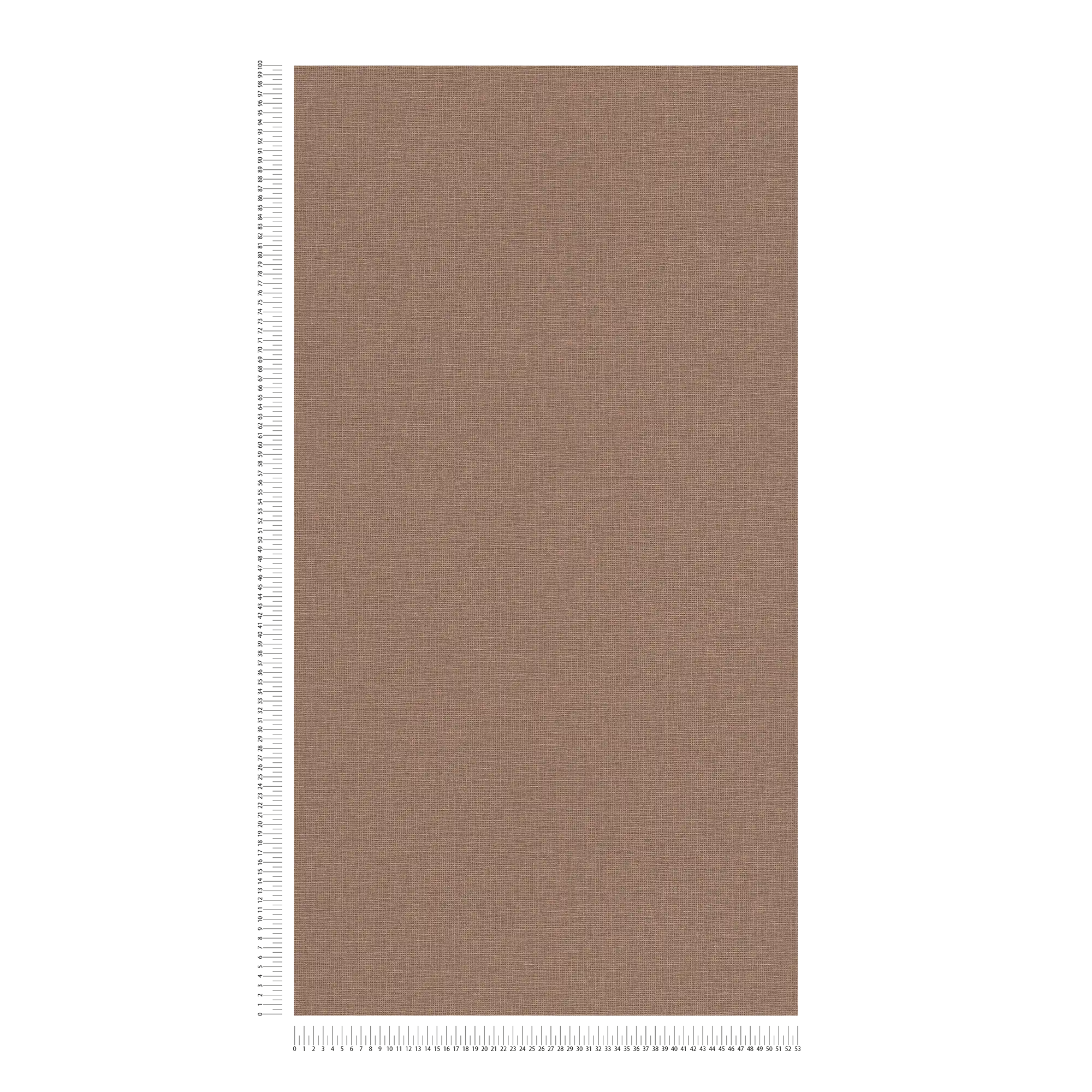             Non-woven wallpaper plain with linen texture - brown
        